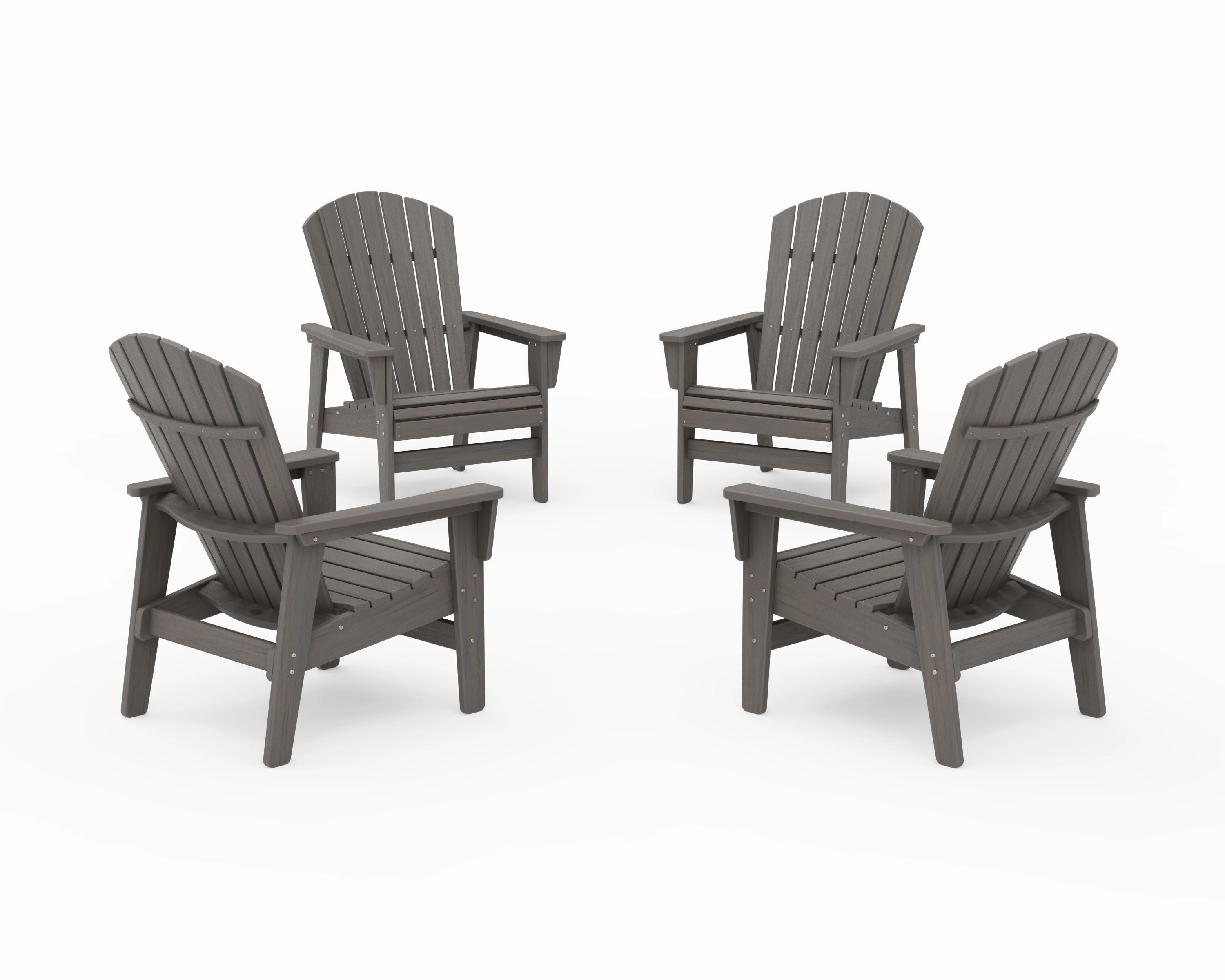 4-Piece Nautical Grand Upright Adirondack Chair Conversation Set
