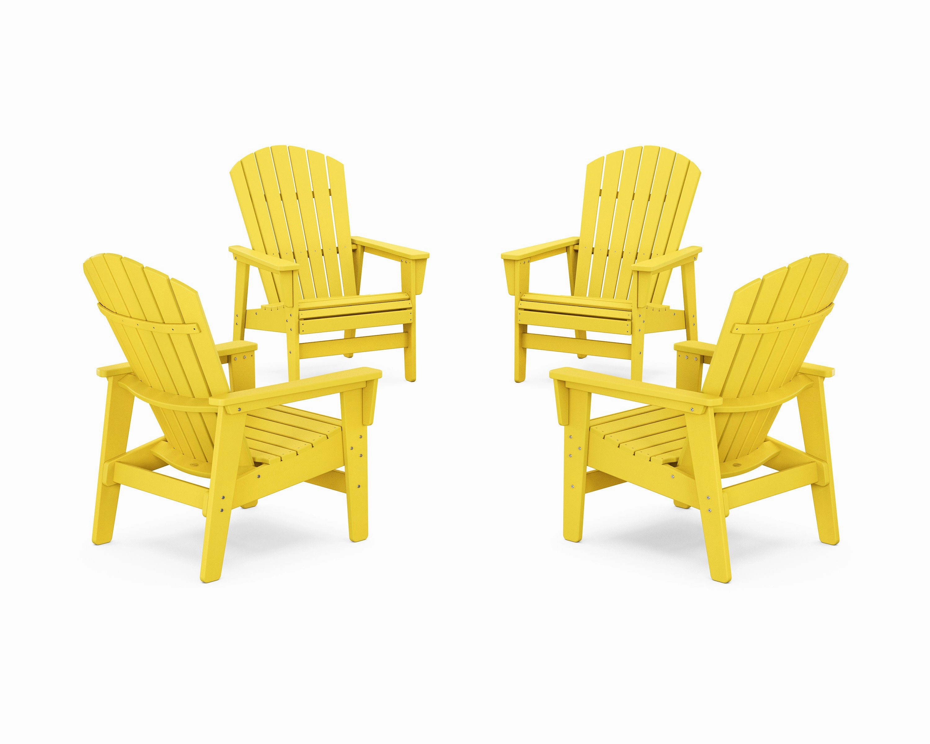 4-Piece Nautical Grand Upright Adirondack Chair Conversation Set