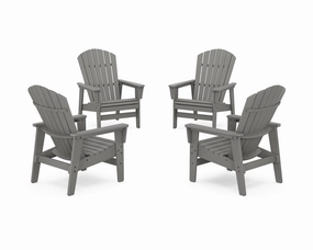 4-Piece Nautical Grand Upright Adirondack Chair Conversation Set chairs,dining chairs,home seating
