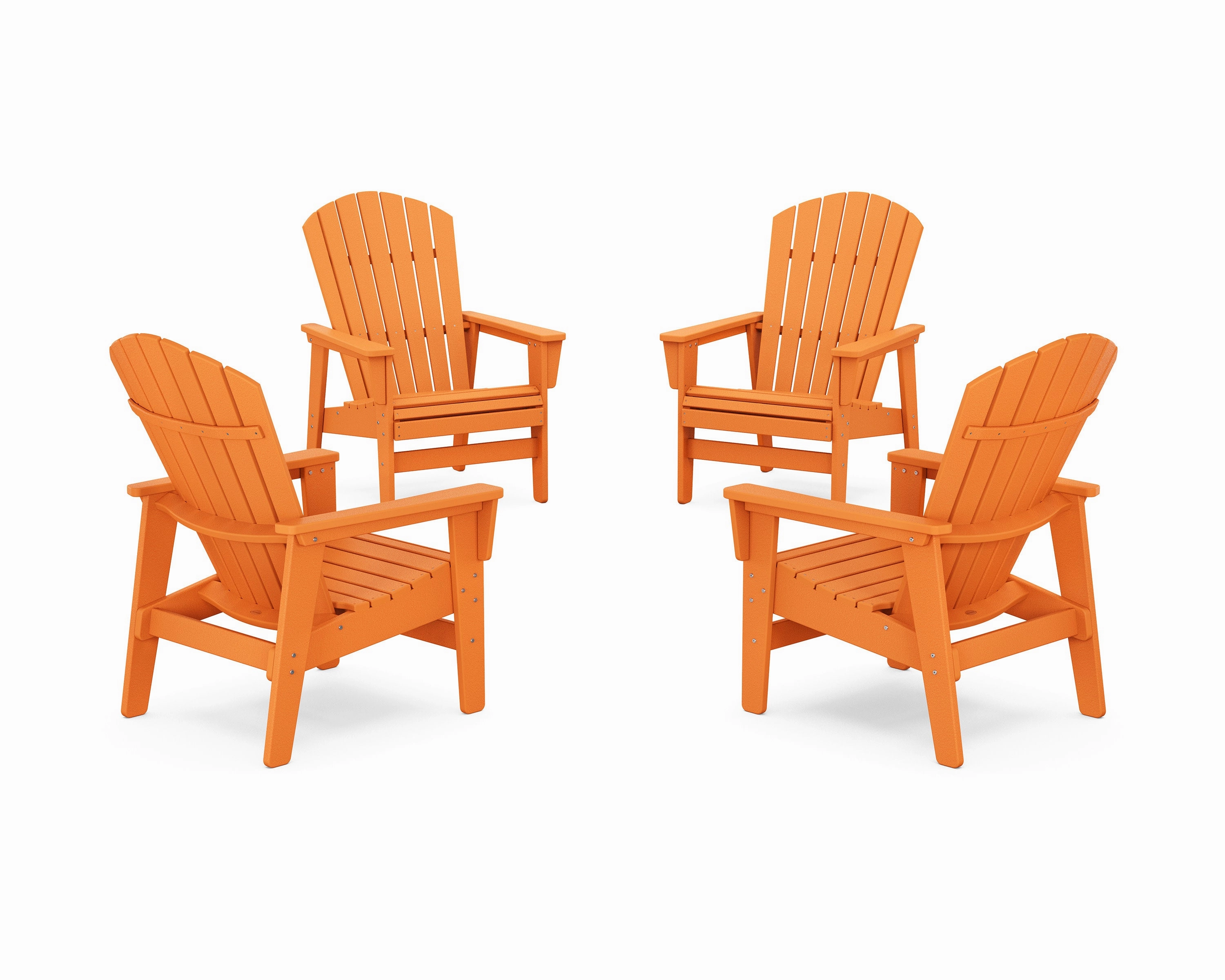 4-Piece Nautical Grand Upright Adirondack Chair Conversation Set
