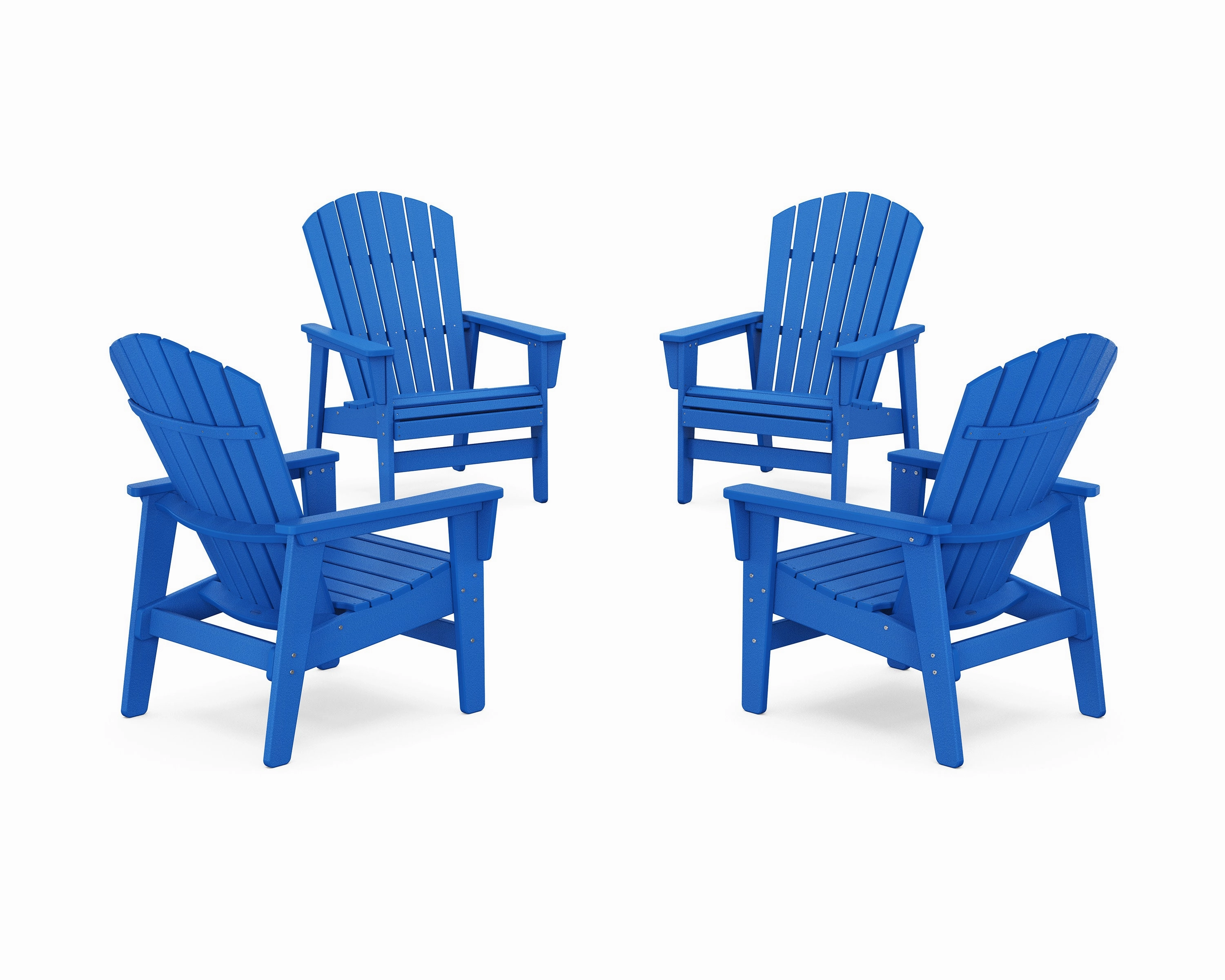 4-Piece Nautical Grand Upright Adirondack Chair Conversation Set