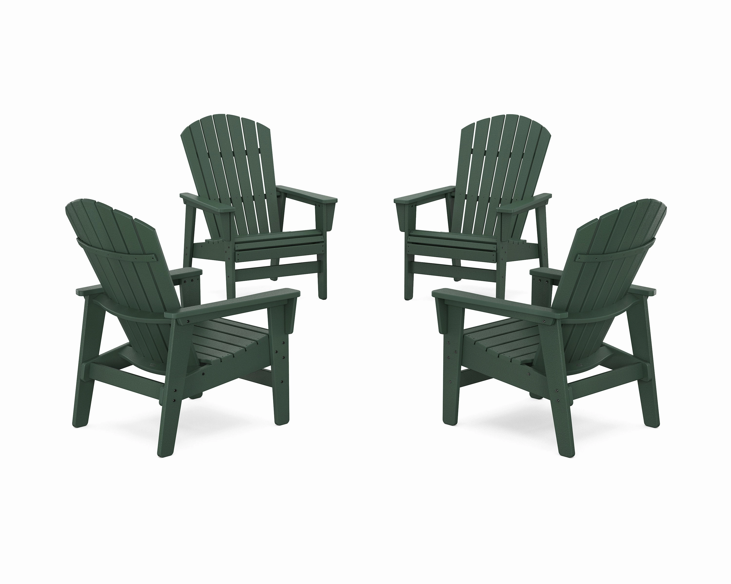4-Piece Nautical Grand Upright Adirondack Chair Conversation Set
