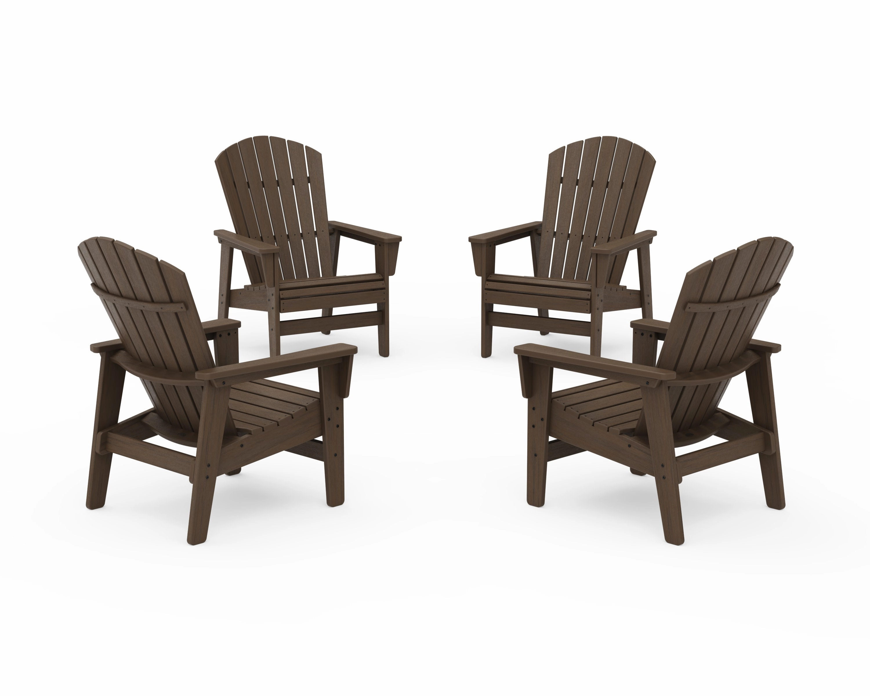 4-Piece Nautical Grand Upright Adirondack Chair Conversation Set