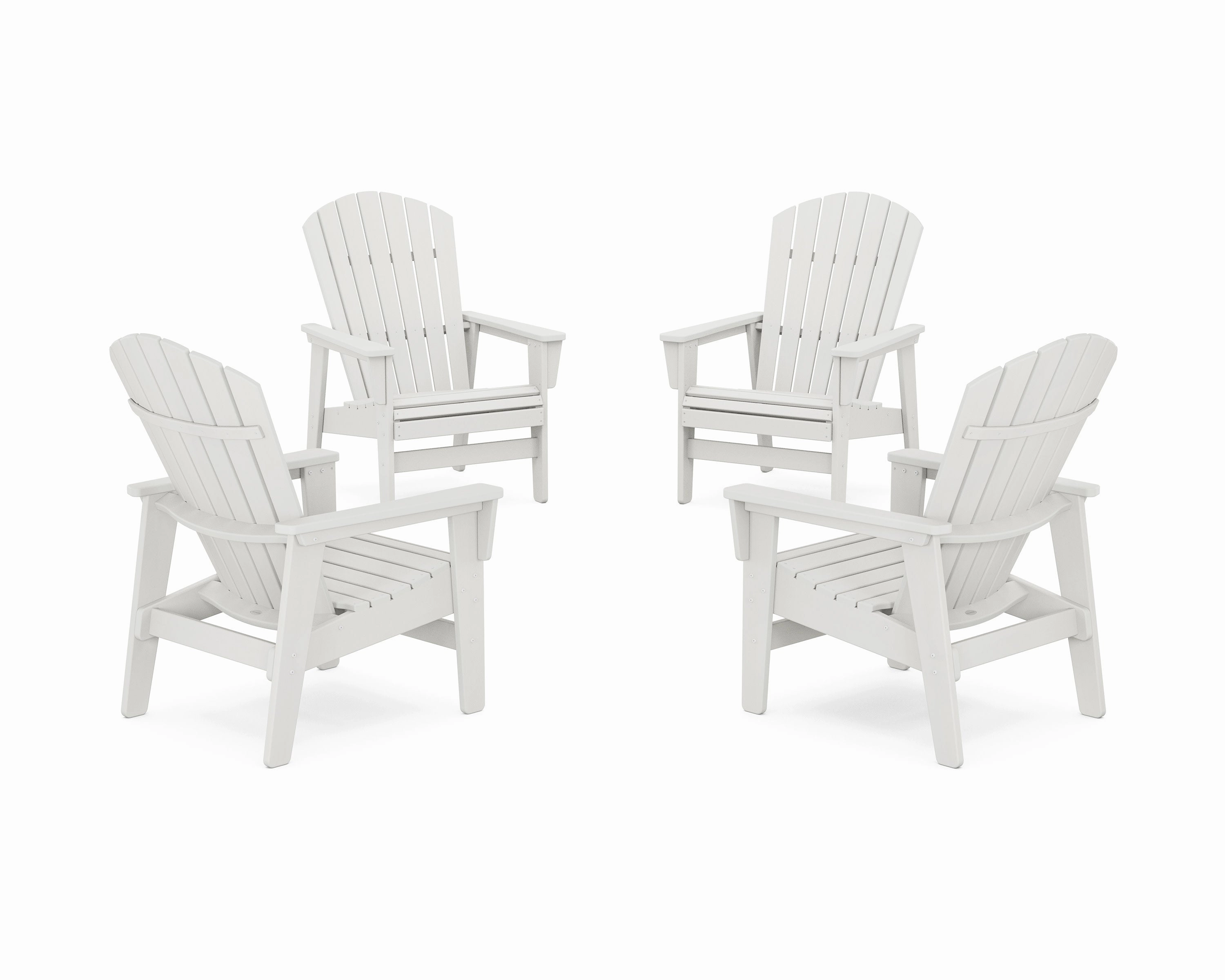 4-Piece Nautical Grand Upright Adirondack Chair Conversation Set