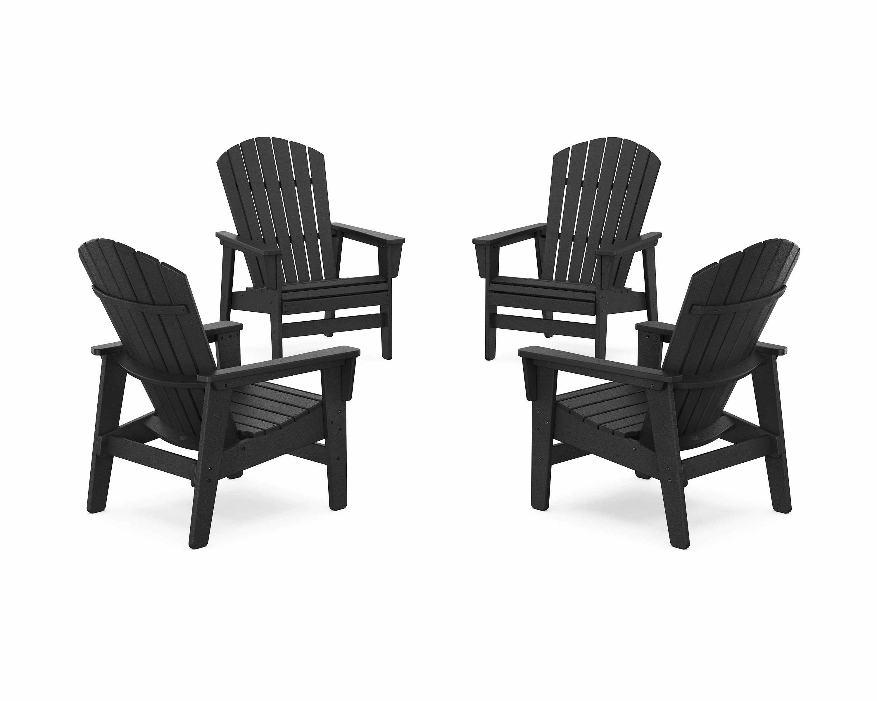 4-Piece Nautical Grand Upright Adirondack Chair Conversation Set