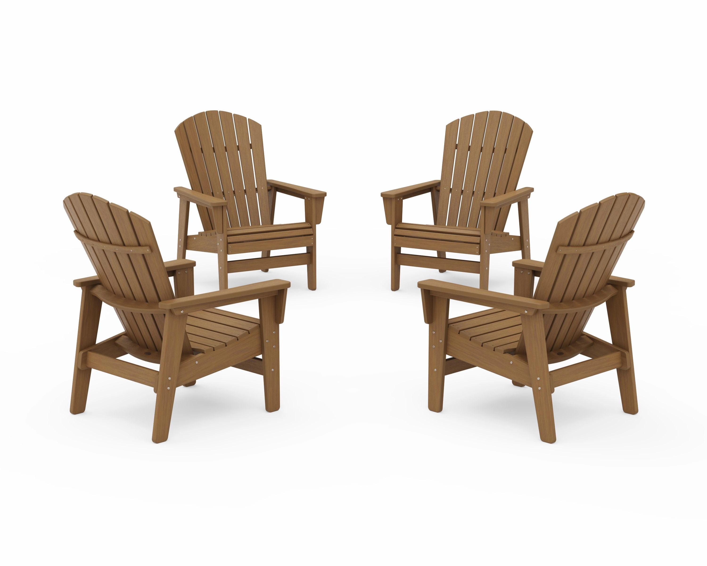 4-Piece Nautical Grand Upright Adirondack Chair Conversation Set