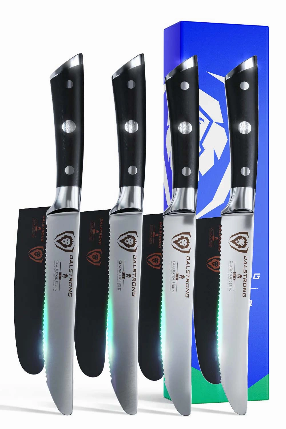 4-Piece Serrated Steak Knife Set | Gladiator Series | NSF Certified | Dalstrong  knife set,kitchen knives,cooking tools