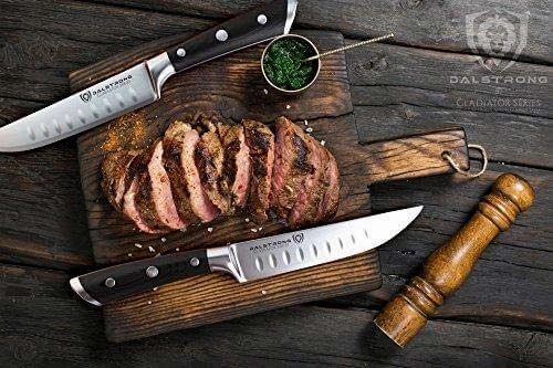 4-Piece Straight-Edge Steak Knife Set | Gladiator Series | NSF Certified | Dalstrong 