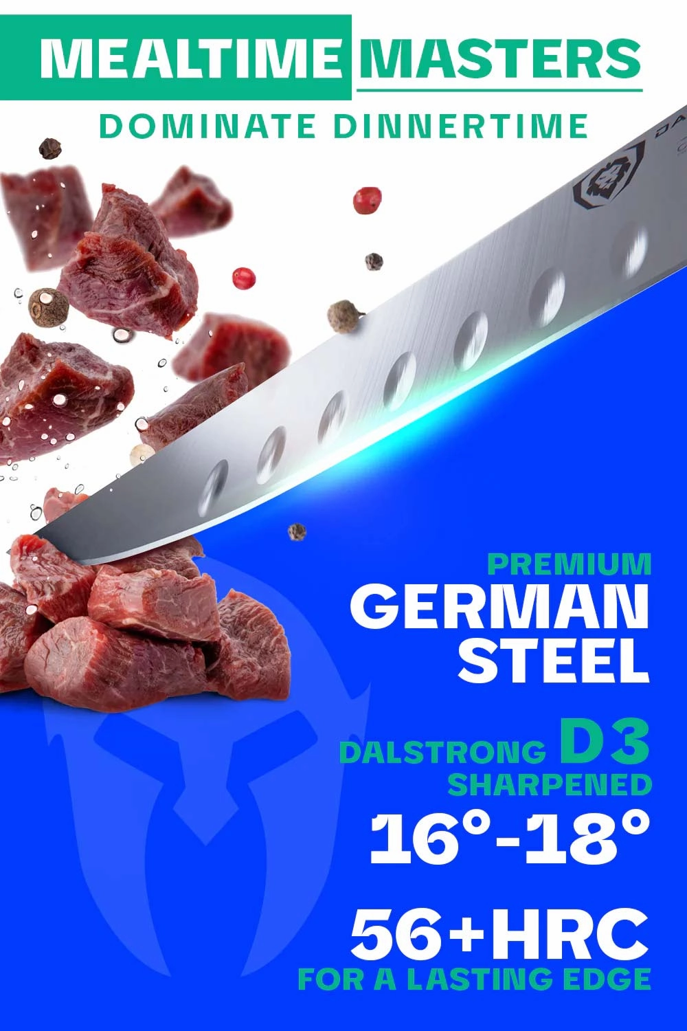 4-Piece Straight-Edge Steak Knife Set | Gladiator Series | NSF Certified | Dalstrong 