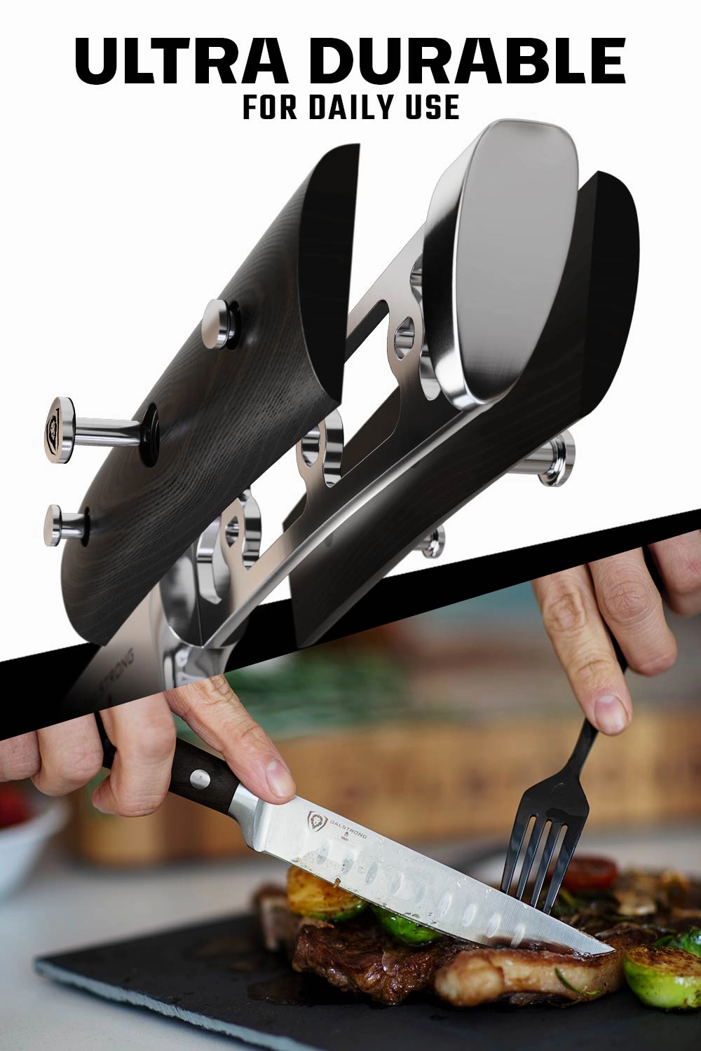 4-Piece Straight-Edge Steak Knife Set | Gladiator Series | NSF Certified | Dalstrong 