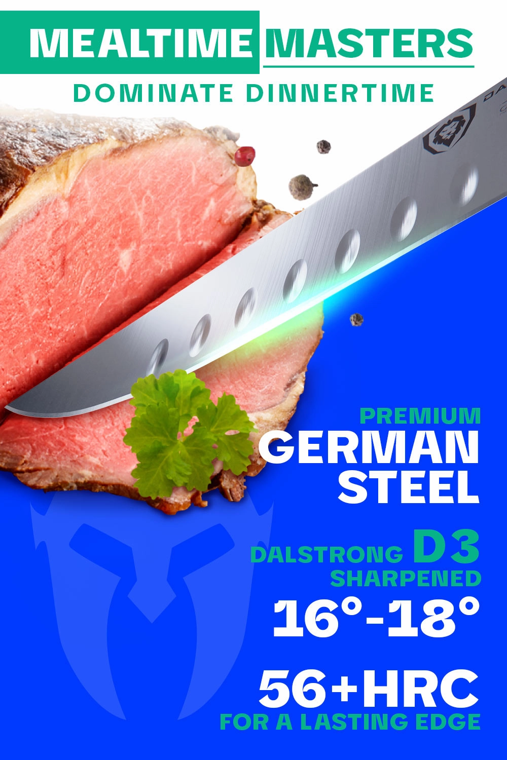 4-Piece Straight-Edge Steak Knife Set | Gladiator Series | NSF Certified | Dalstrong 