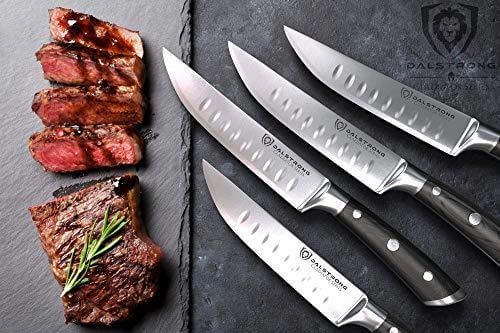 4-Piece Straight-Edge Steak Knife Set | Gladiator Series | NSF Certified | Dalstrong 