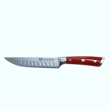 4-Piece Straight-Edge Steak Knife Set | Red ABS Handles | Gladiator Series | NSF Certified | Dalstrong 