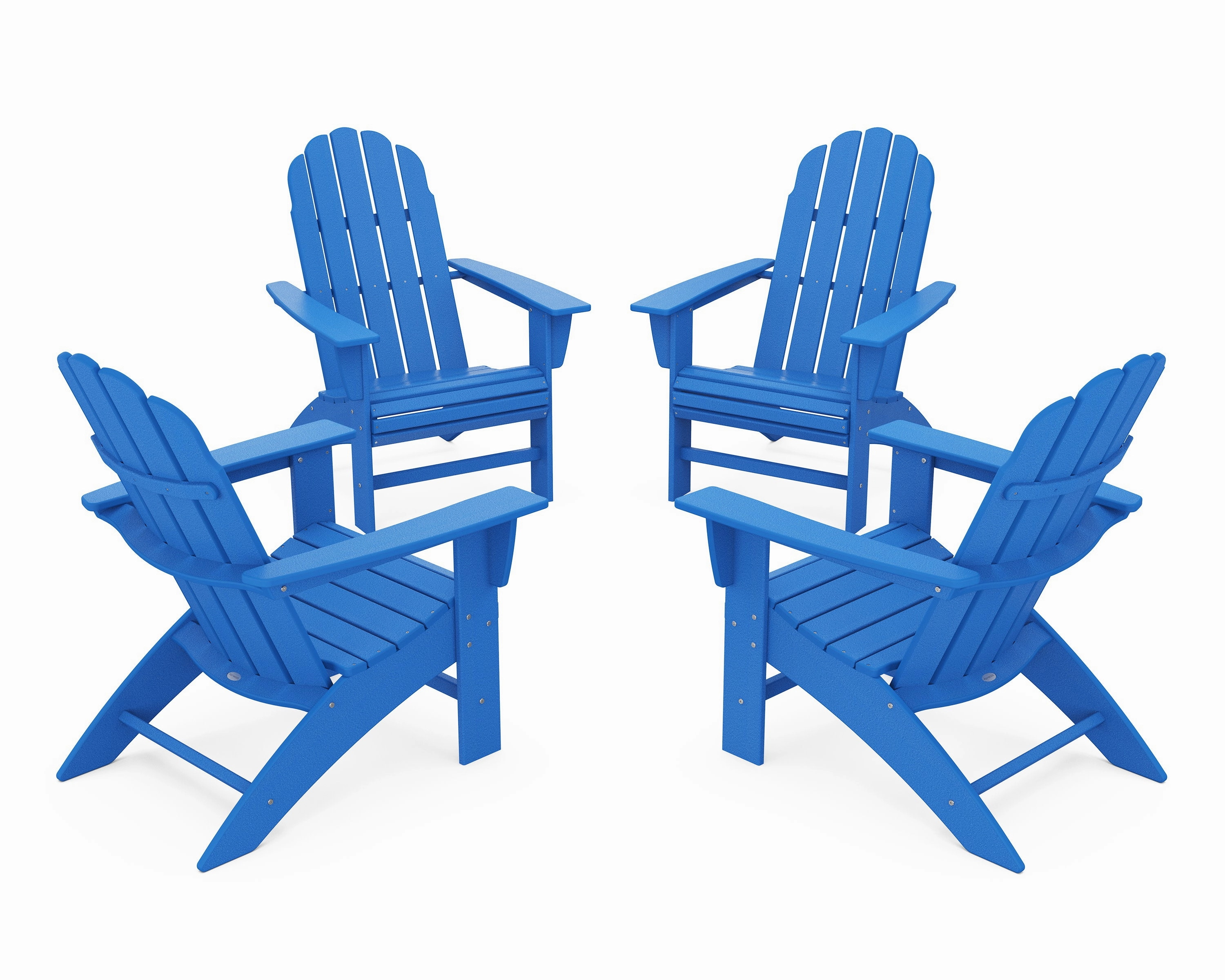 4-Piece Vineyard Curveback Adirondack Chair Conversation Set