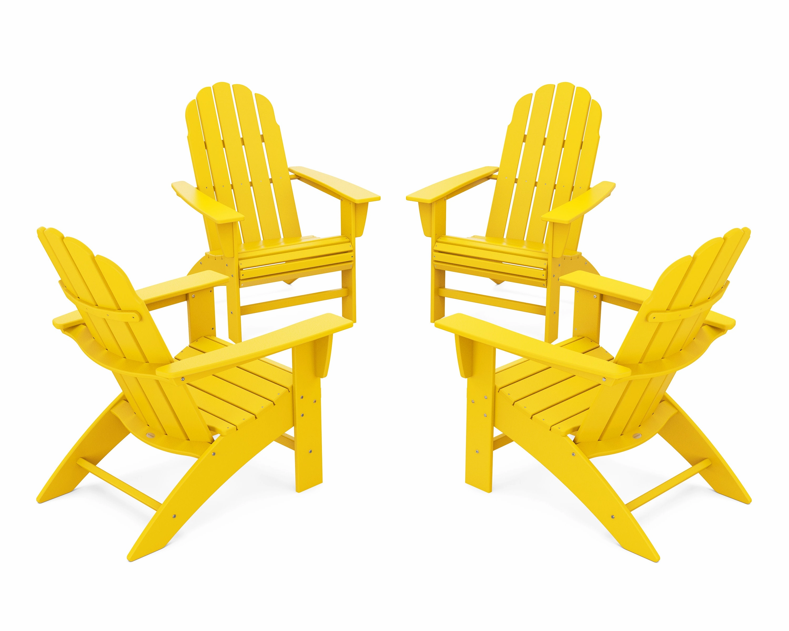 4-Piece Vineyard Curveback Adirondack Chair Conversation Set