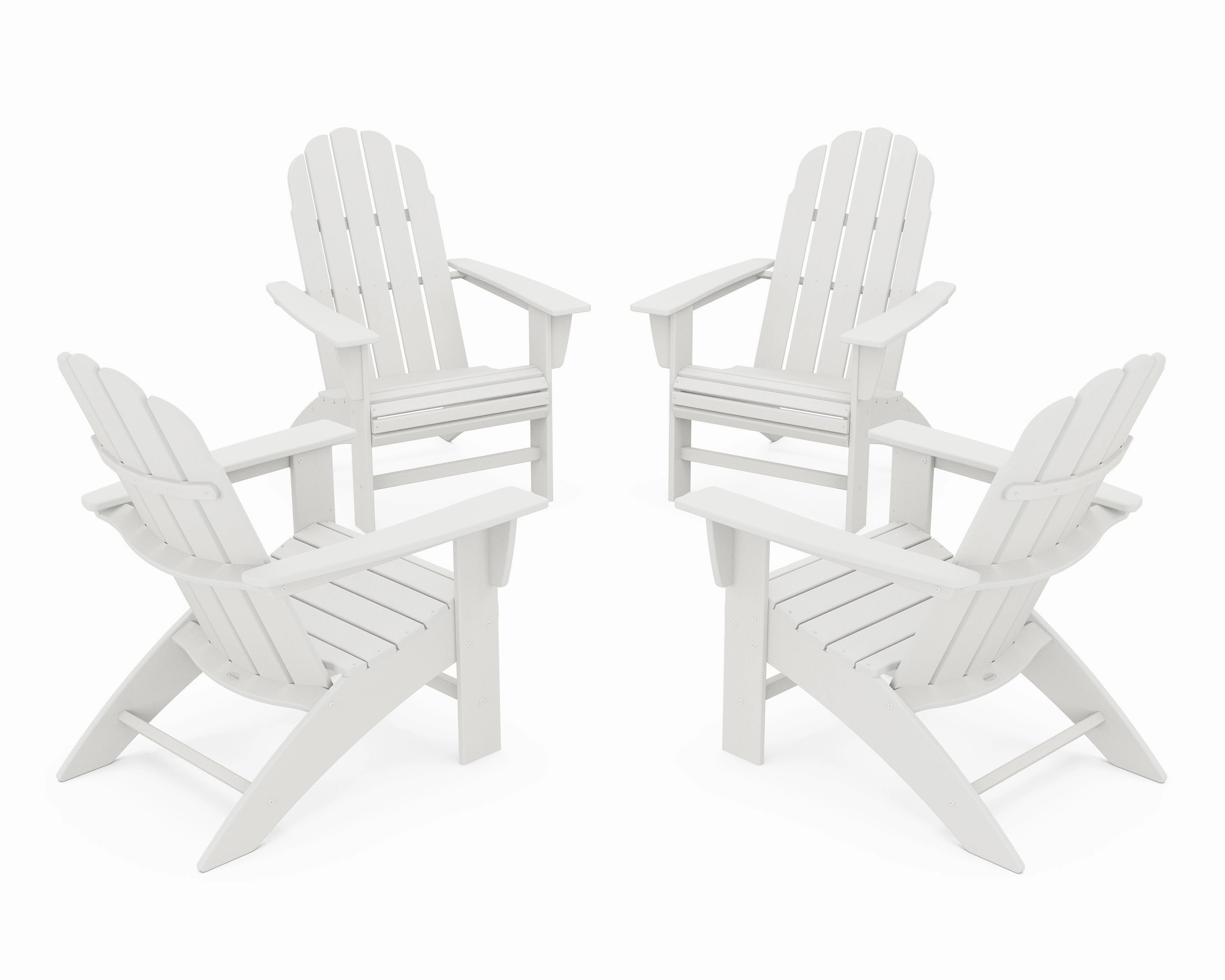 4-Piece Vineyard Curveback Adirondack Chair Conversation Set