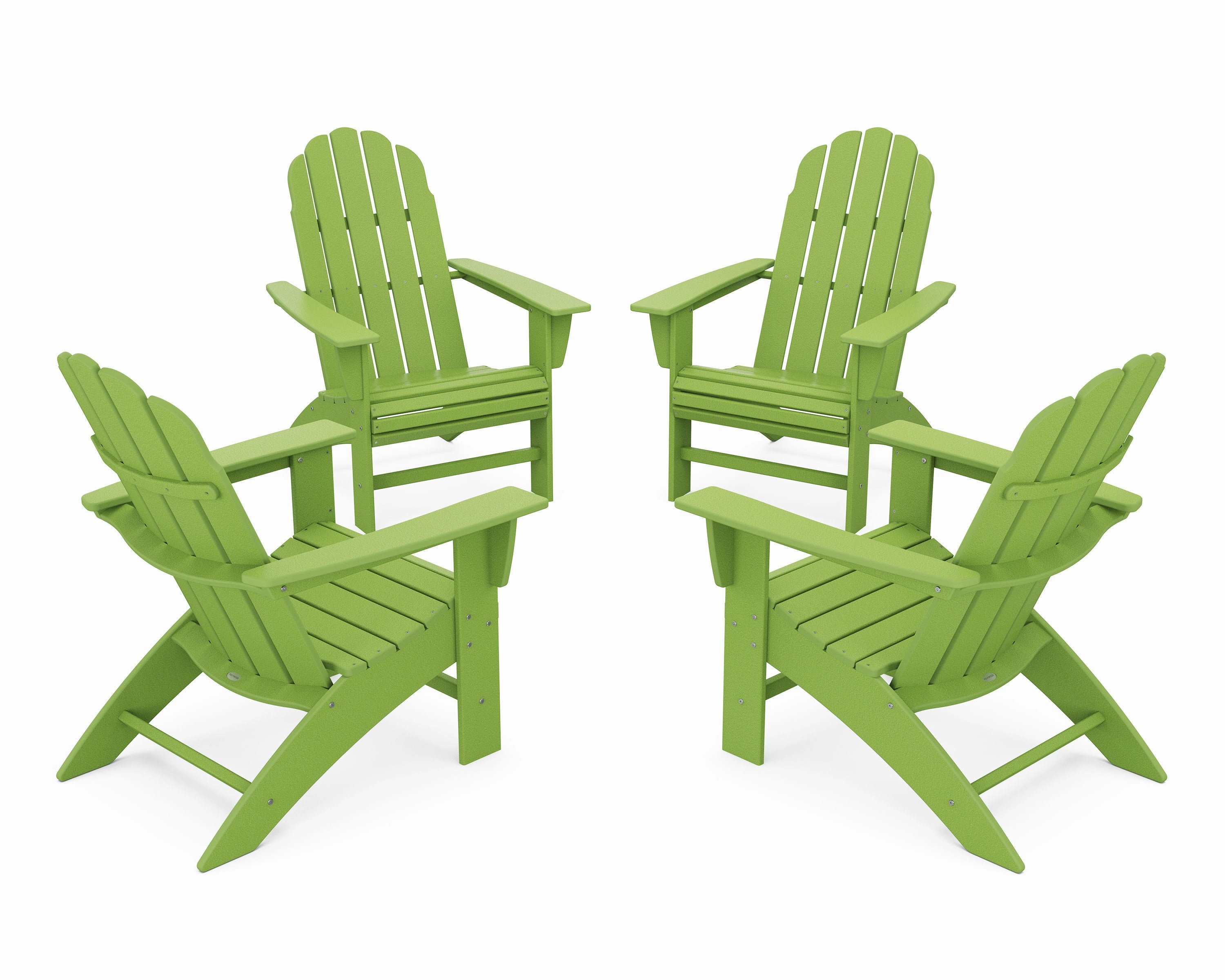 4-Piece Vineyard Curveback Adirondack Chair Conversation Set