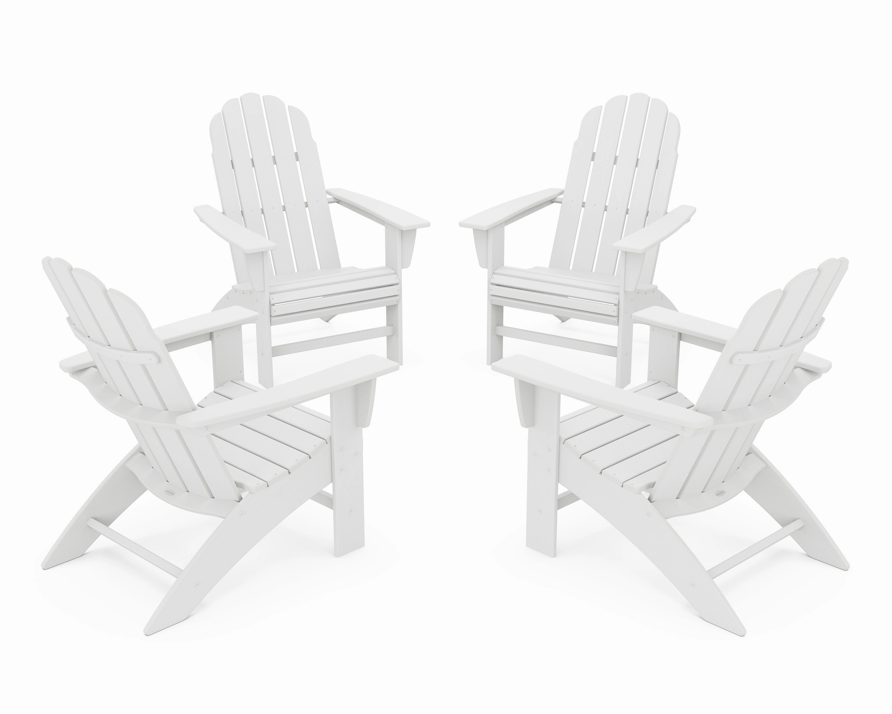 4-Piece Vineyard Curveback Adirondack Chair Conversation Set
