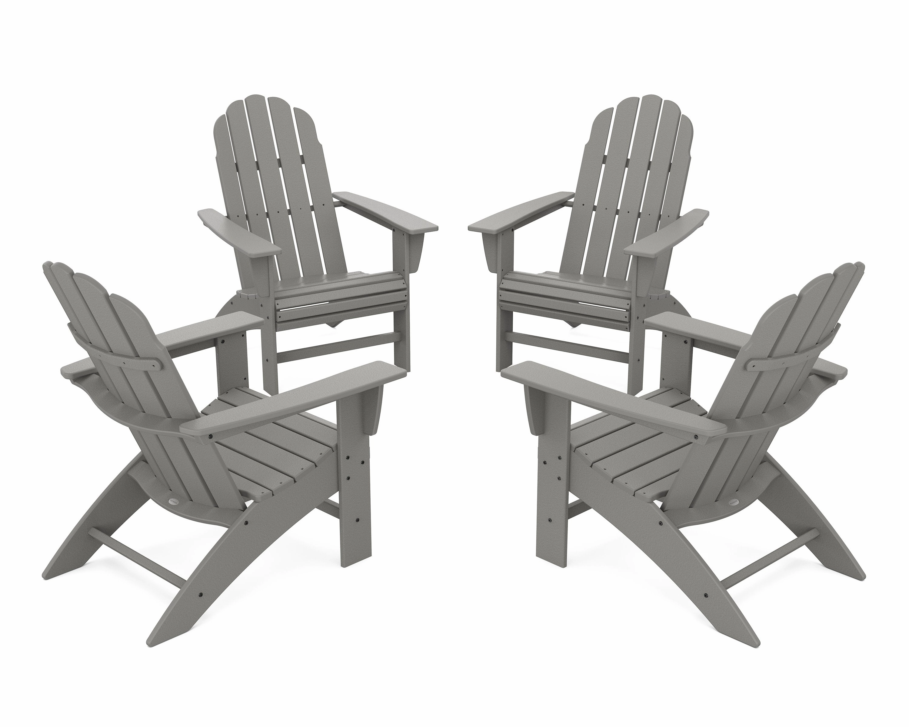 4-Piece Vineyard Curveback Adirondack Chair Conversation Set chairs,dining chairs,home seating