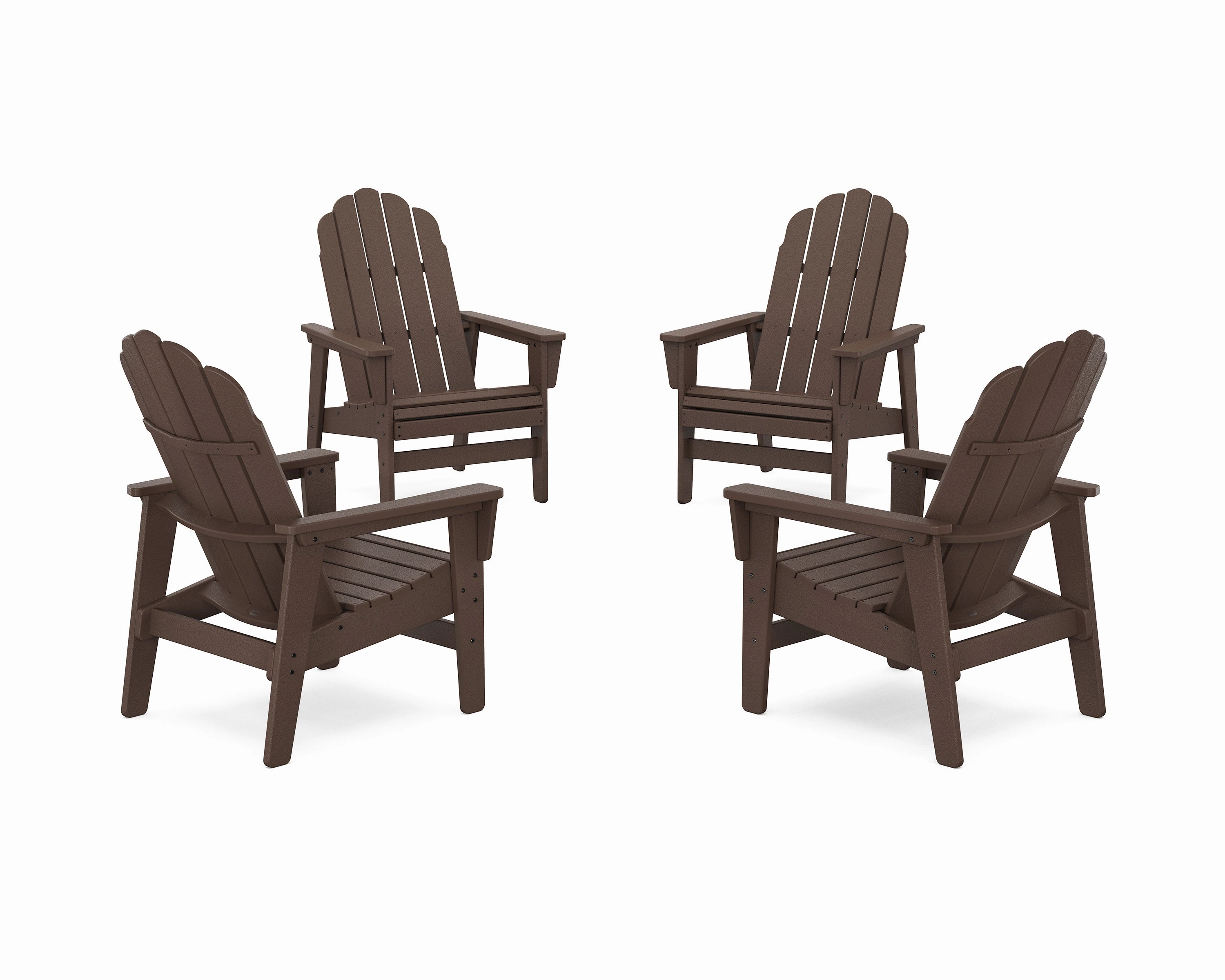 4-Piece Vineyard Grand Upright Adirondack Chair Conversation Set