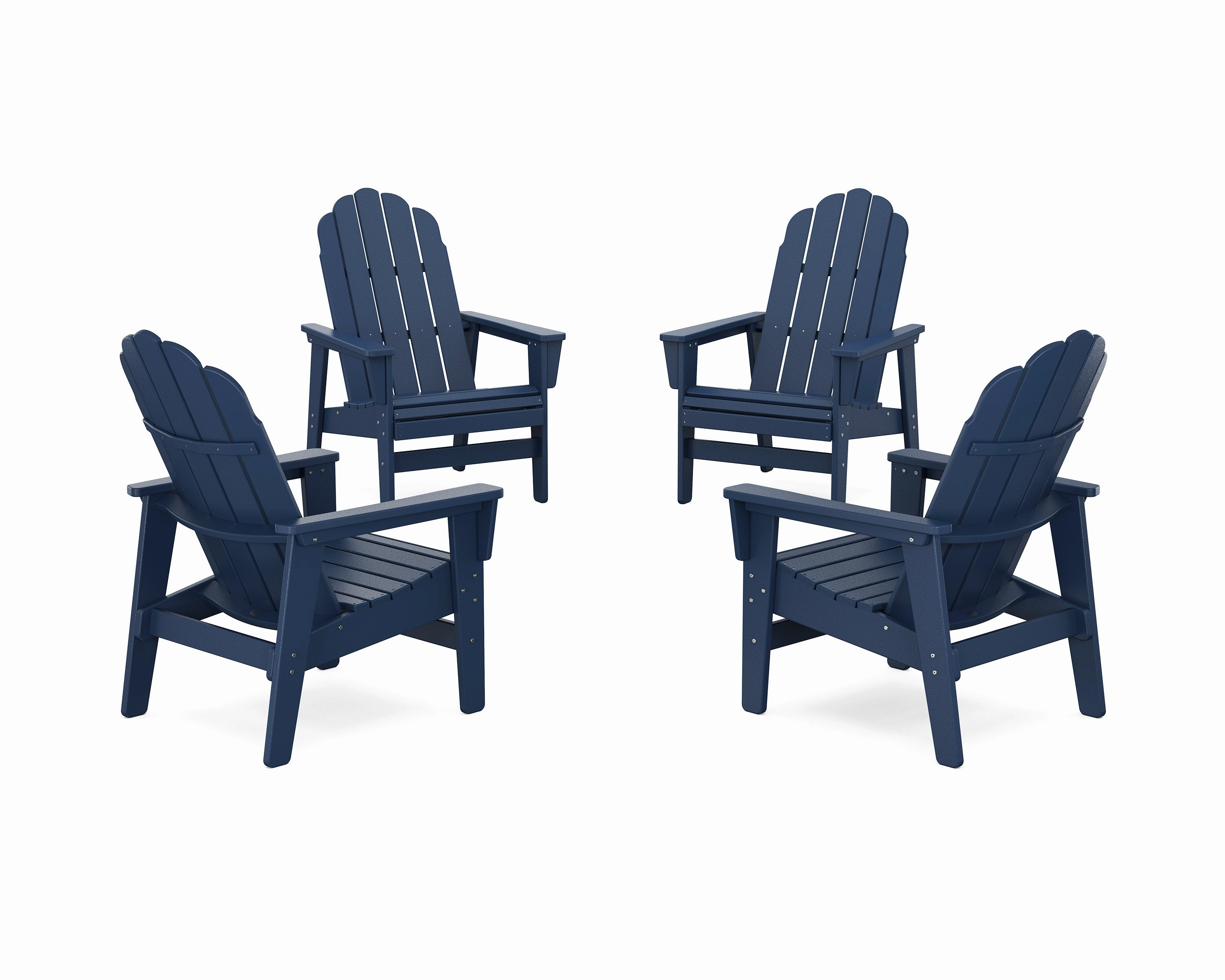 4-Piece Vineyard Grand Upright Adirondack Chair Conversation Set