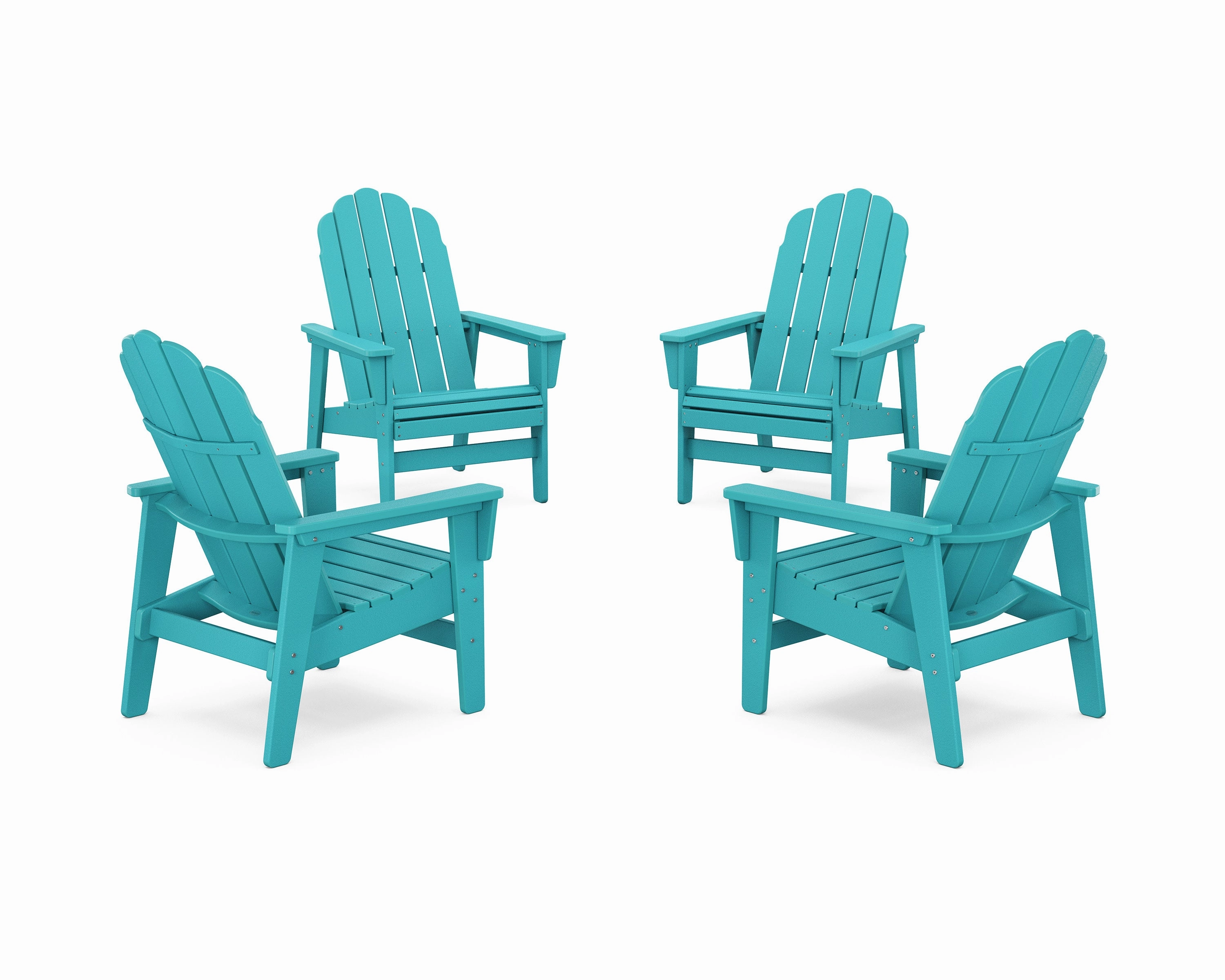 4-Piece Vineyard Grand Upright Adirondack Chair Conversation Set