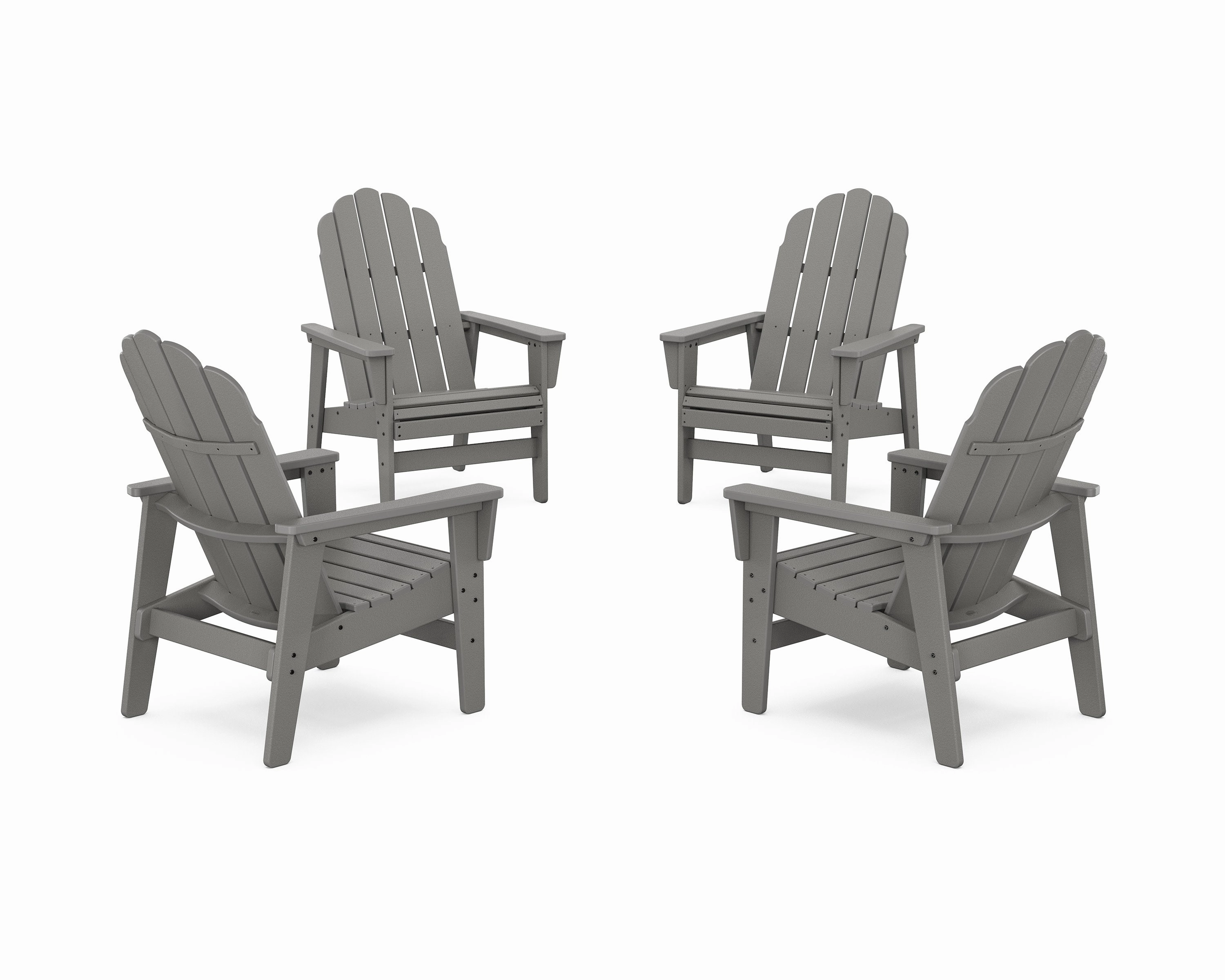 4-Piece Vineyard Grand Upright Adirondack Chair Conversation Set chairs,dining chairs,home seating