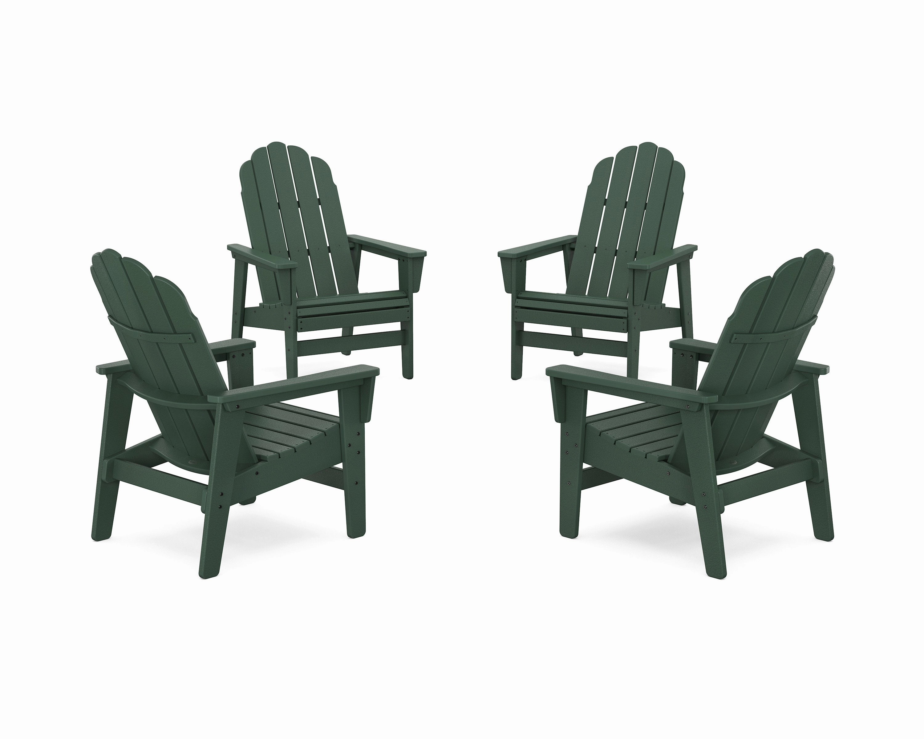 4-Piece Vineyard Grand Upright Adirondack Chair Conversation Set