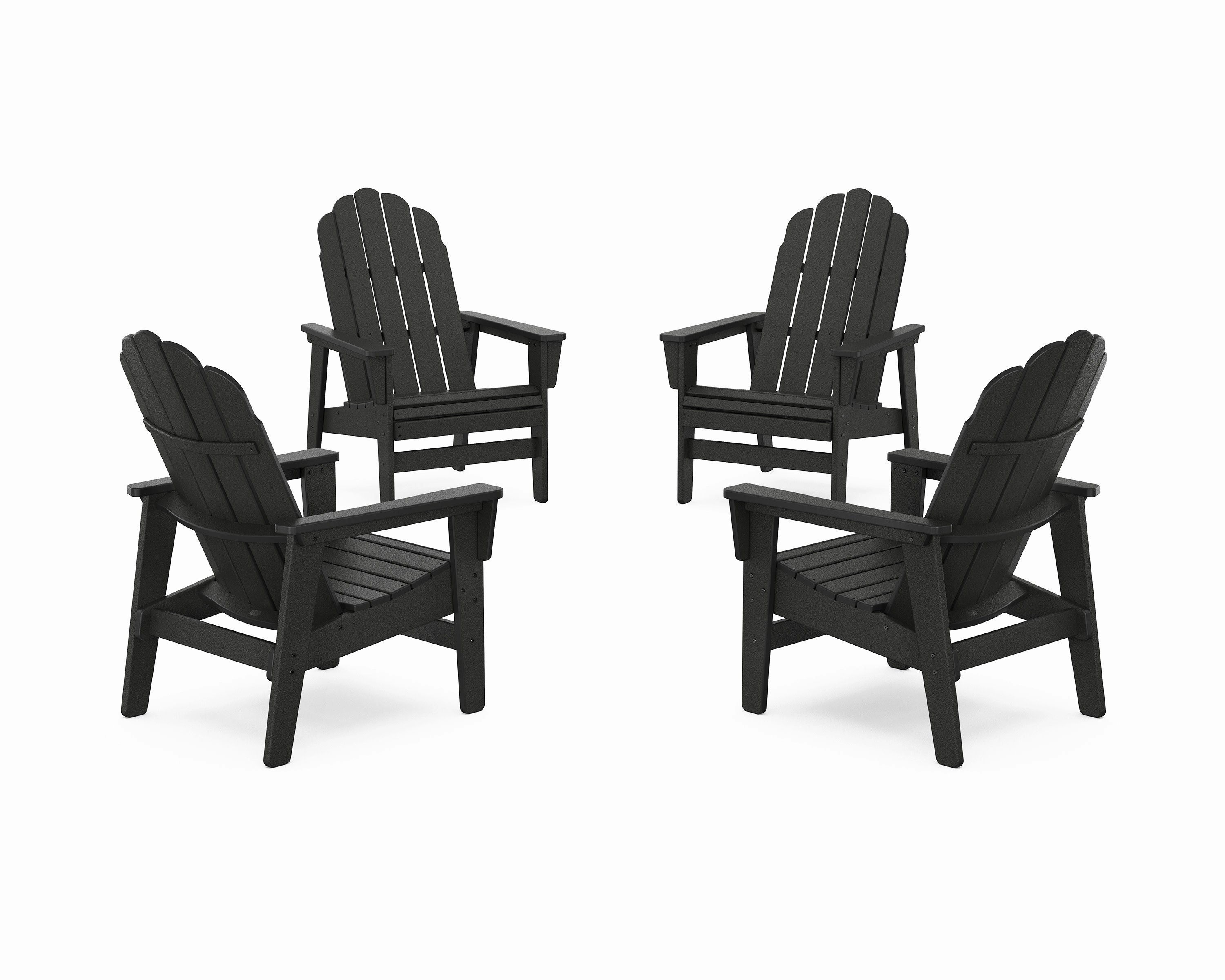 4-Piece Vineyard Grand Upright Adirondack Chair Conversation Set