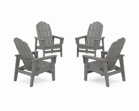 4-Piece Vineyard Grand Upright Adirondack Chair Conversation Set chairs,dining chairs,home seating