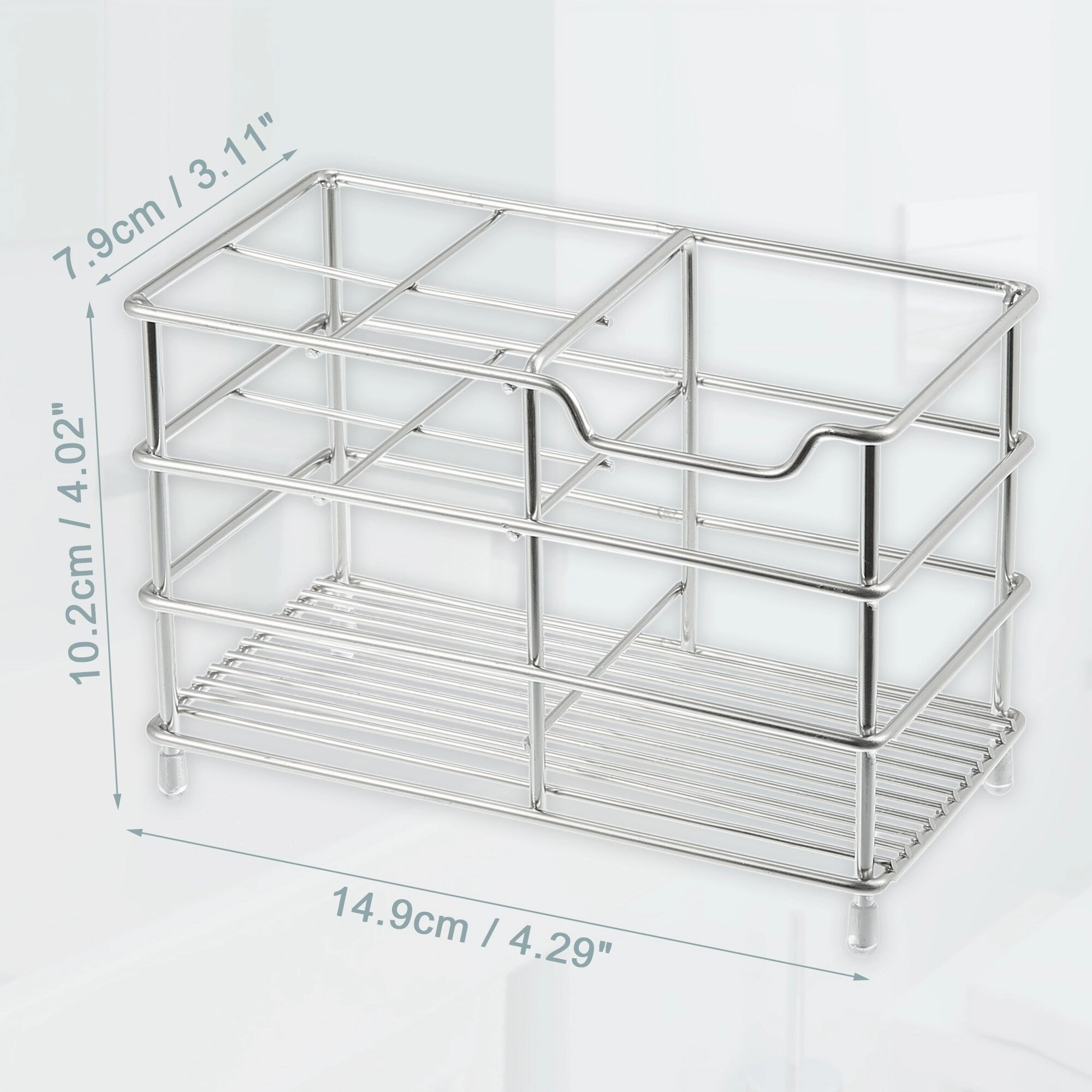 4 Slots 304 Stainless Steel Toothbrush Holder, Toothpaste Holder Stand, Bathroom Kitchen Accessories