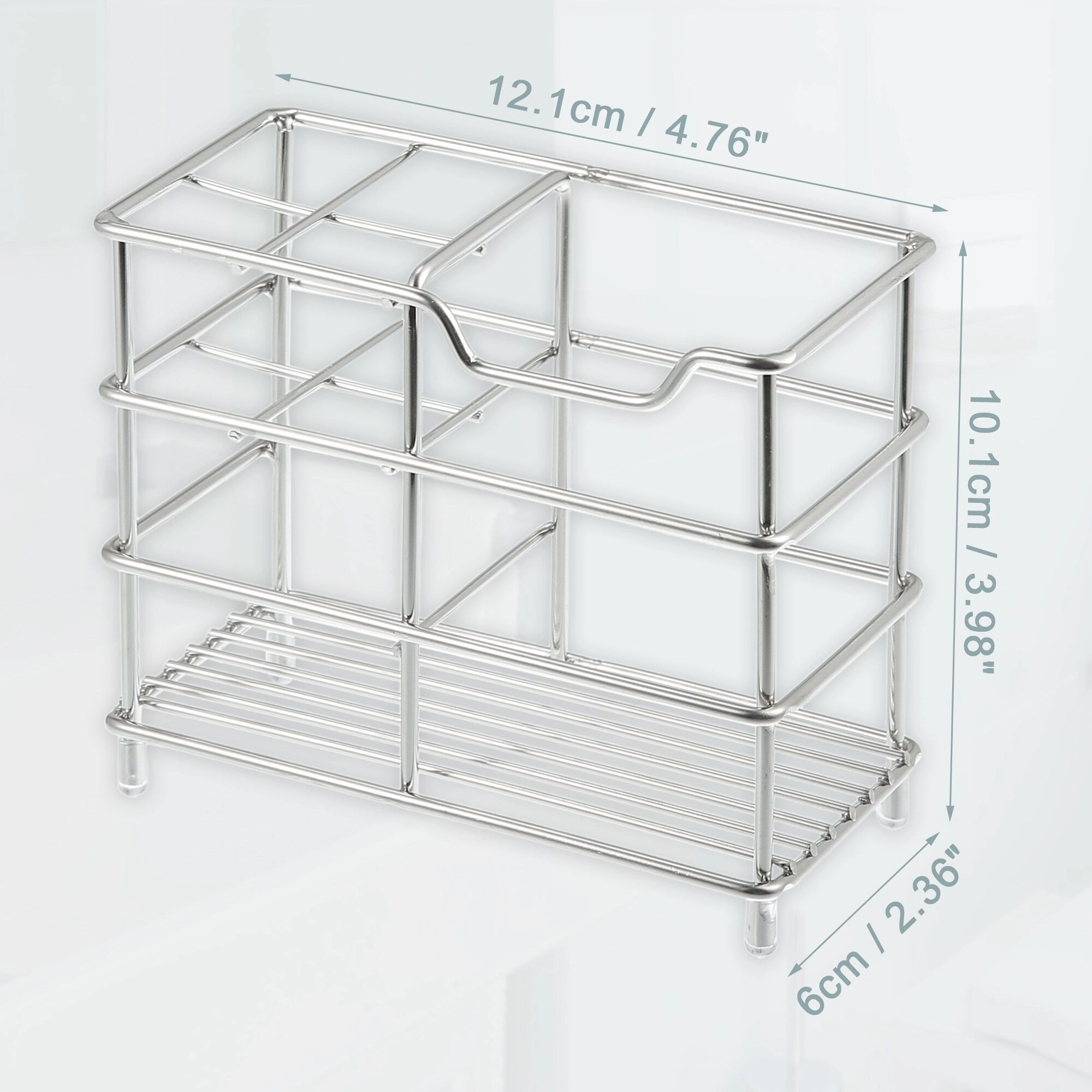 4 Slots 304 Stainless Steel Toothbrush Holder, Toothpaste Holder Stand, Bathroom Kitchen Accessories Organizer