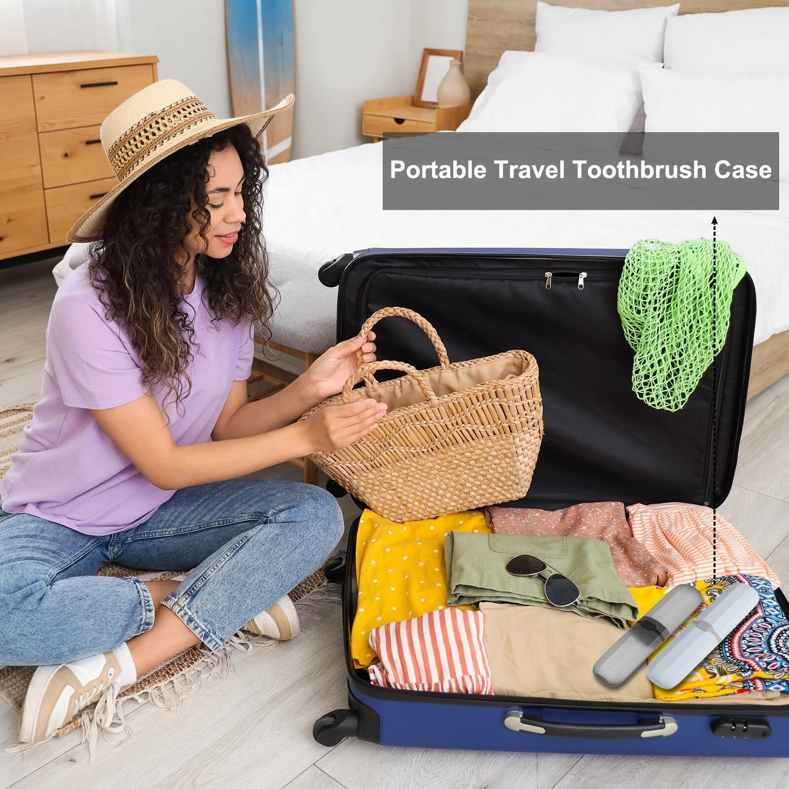4pcs Travel Toothbrush Case Portable Toothbrush Holder for Home Travel
