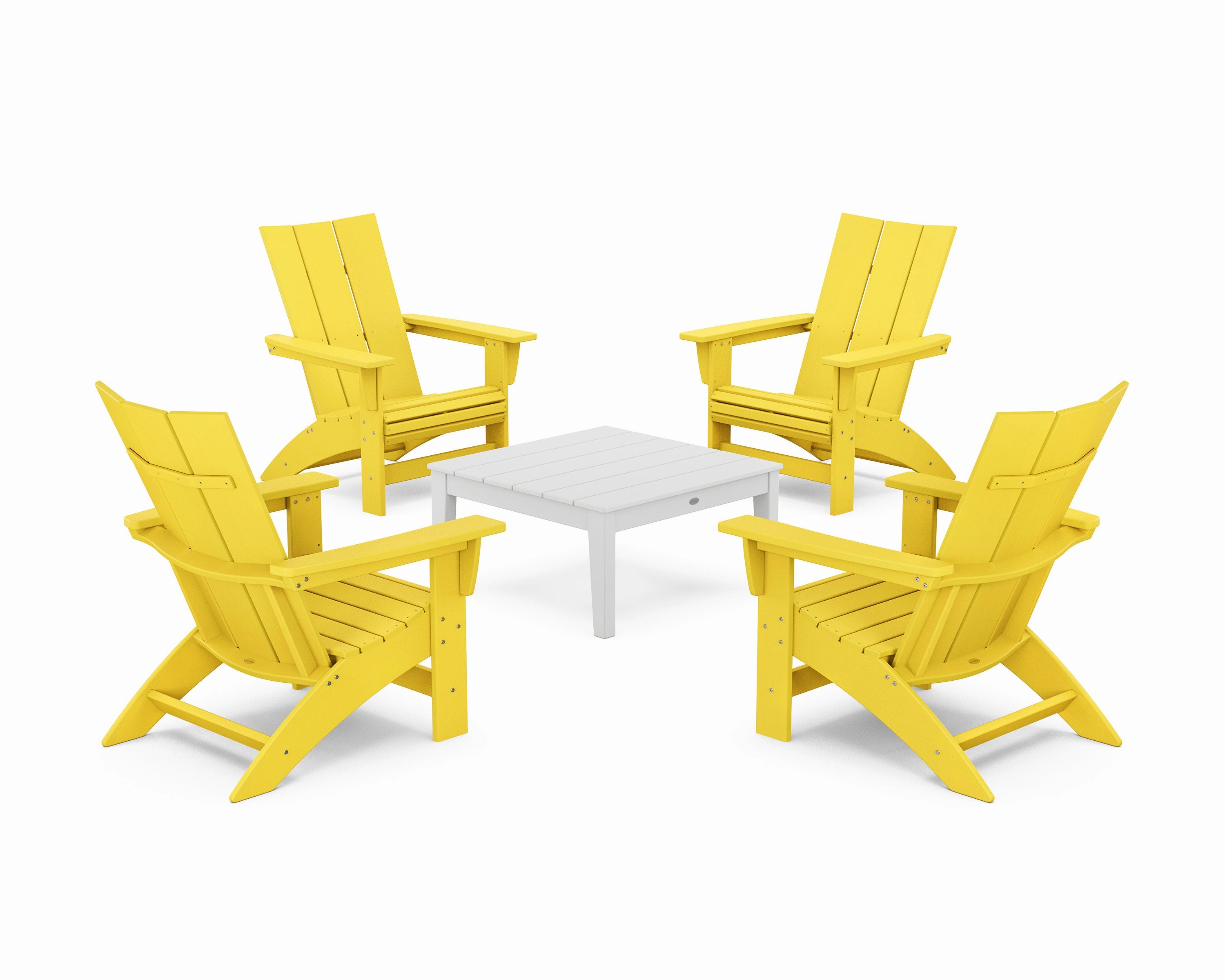 5-Piece Modern Grand Adirondack Chair Conversation Group
