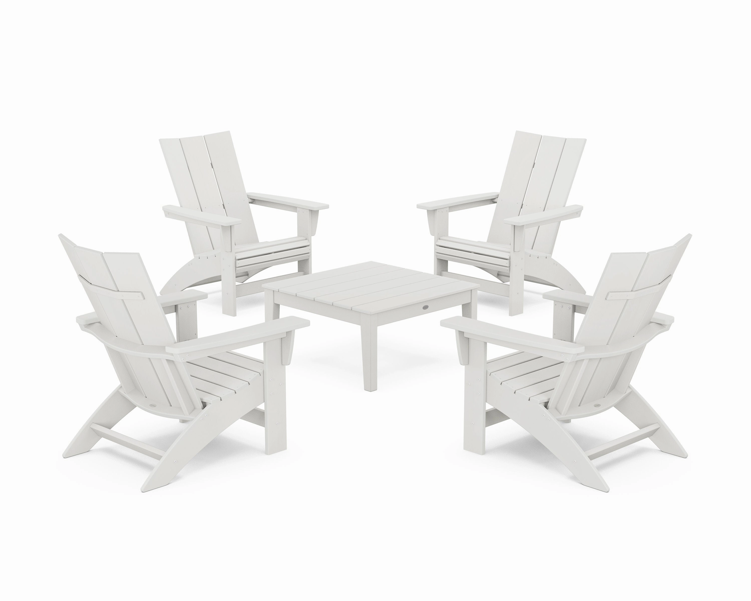 5-Piece Modern Grand Adirondack Chair Conversation Group
