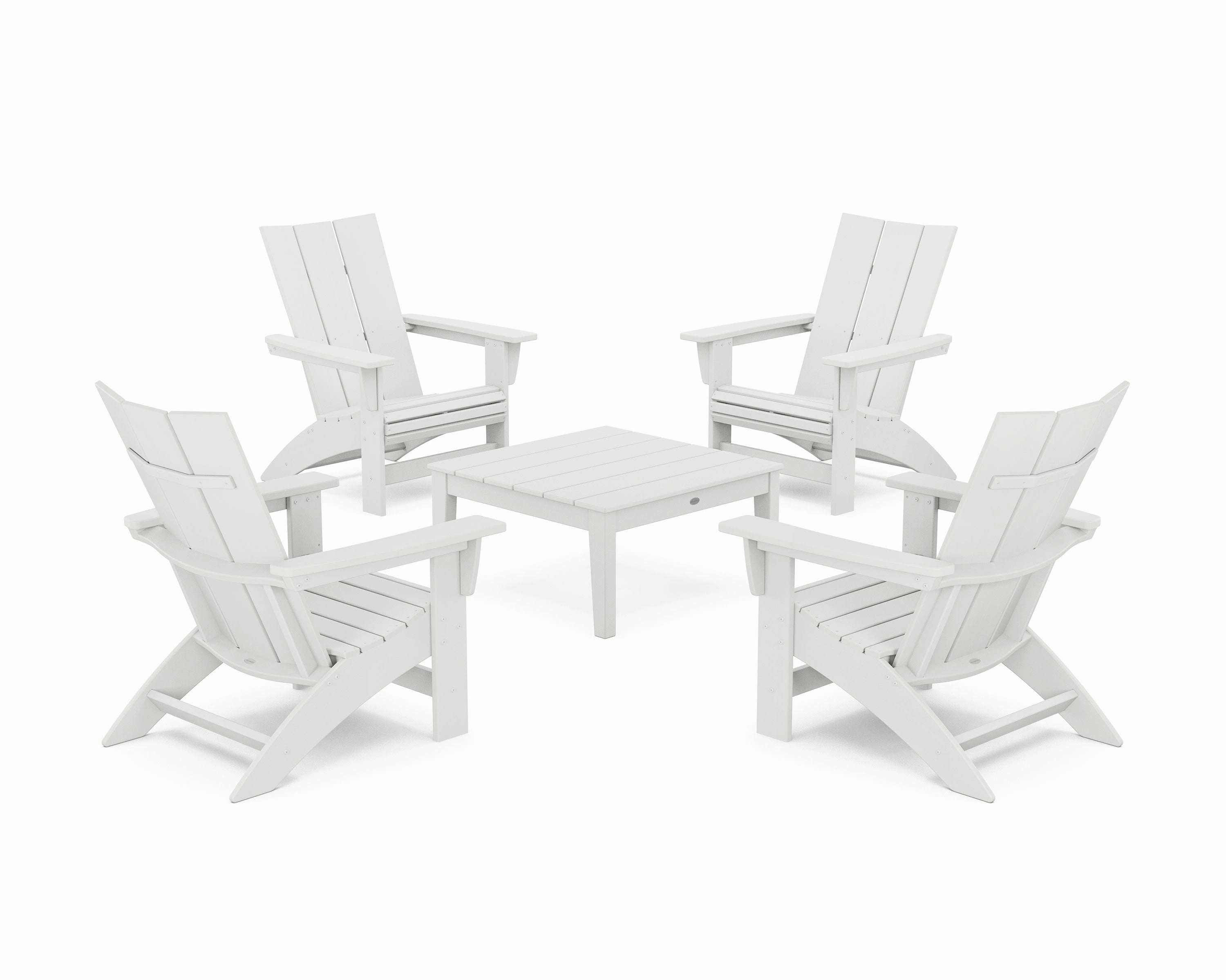 5-Piece Modern Grand Adirondack Chair Conversation Group