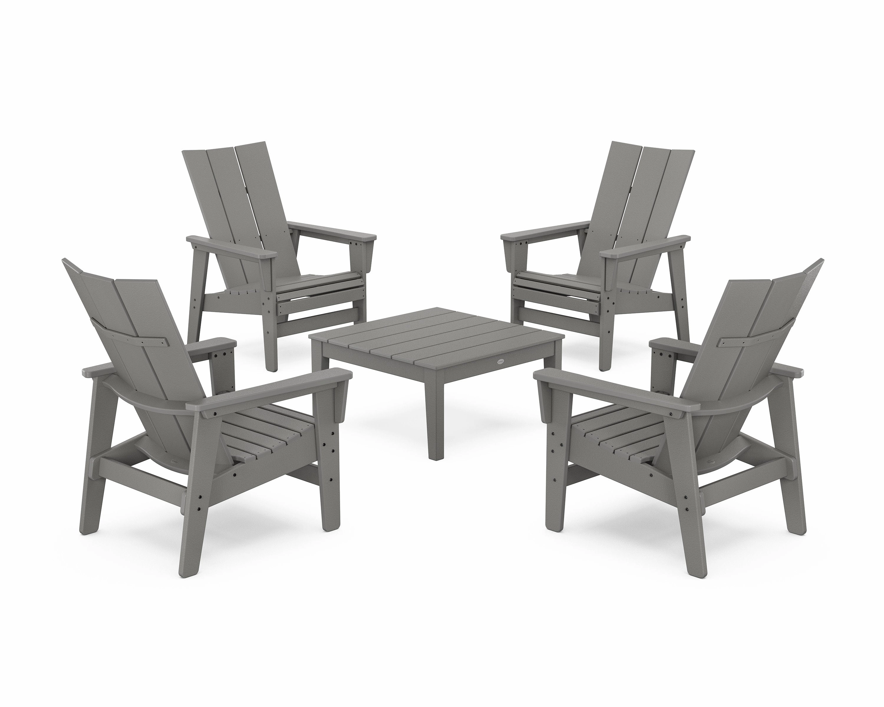 5-Piece Modern Grand Upright Adirondack Chair Conversation Group chairs,dining chairs,home seating