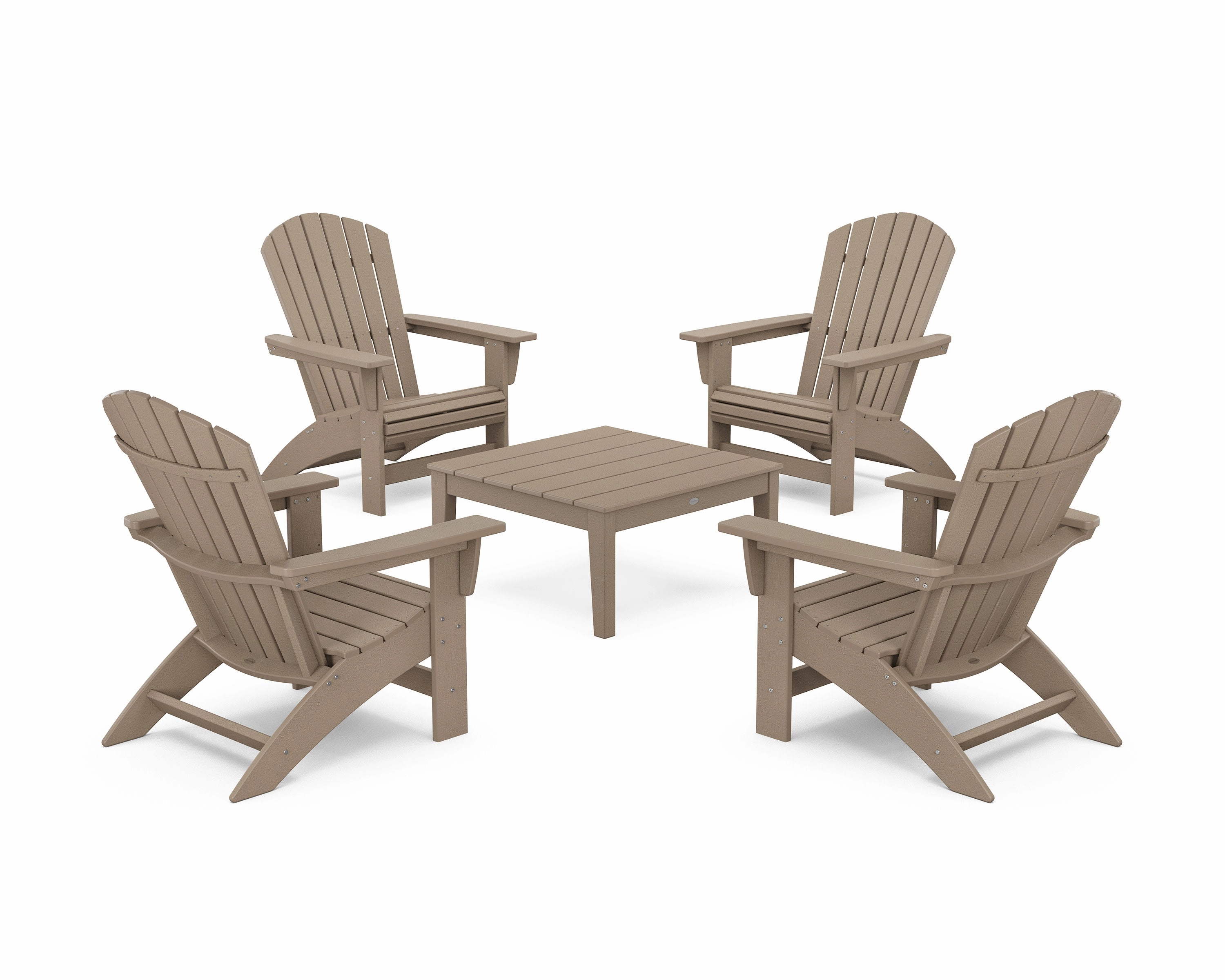 5-Piece Nautical Grand Adirondack Chair Conversation Group