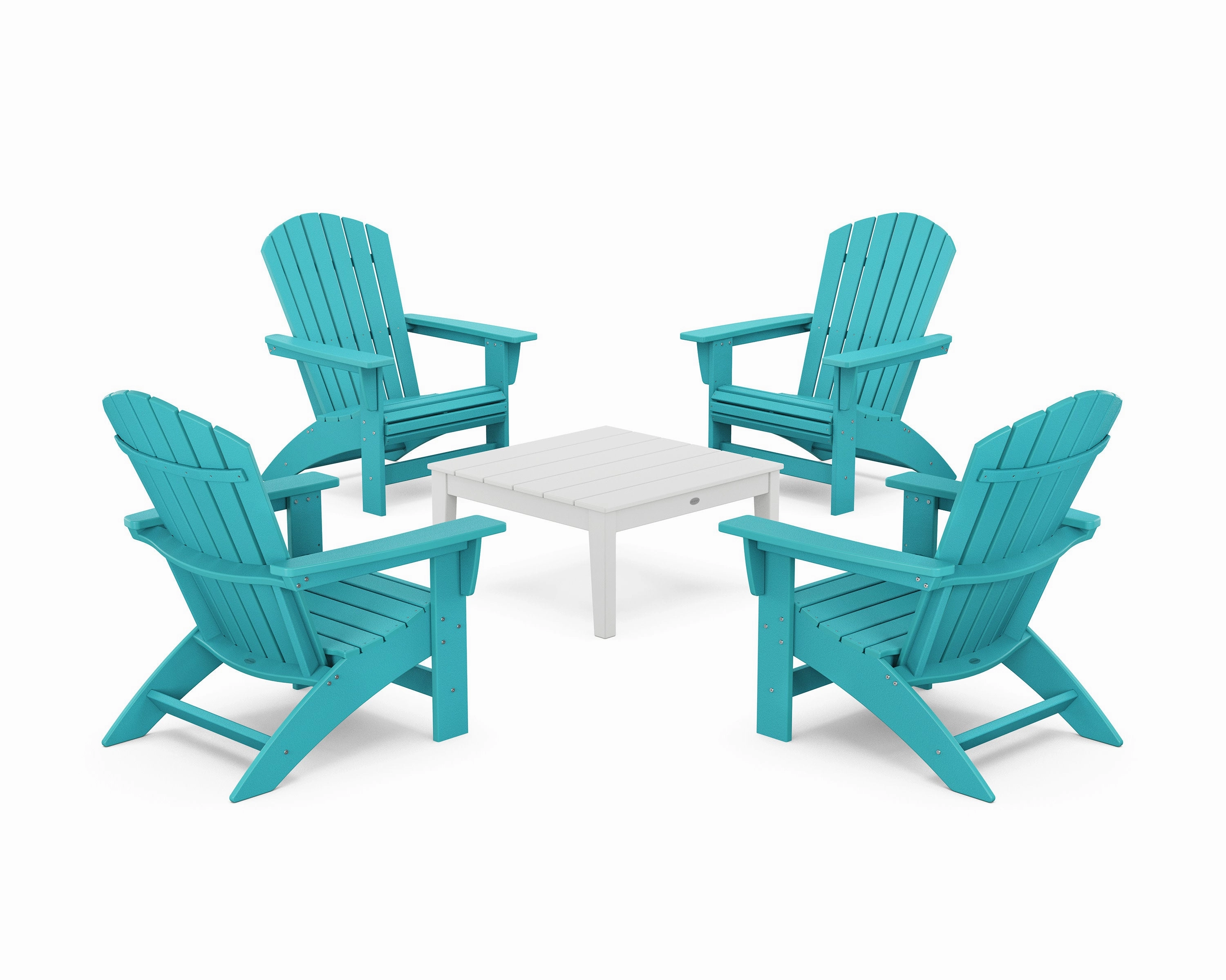 5-Piece Nautical Grand Adirondack Chair Conversation Group