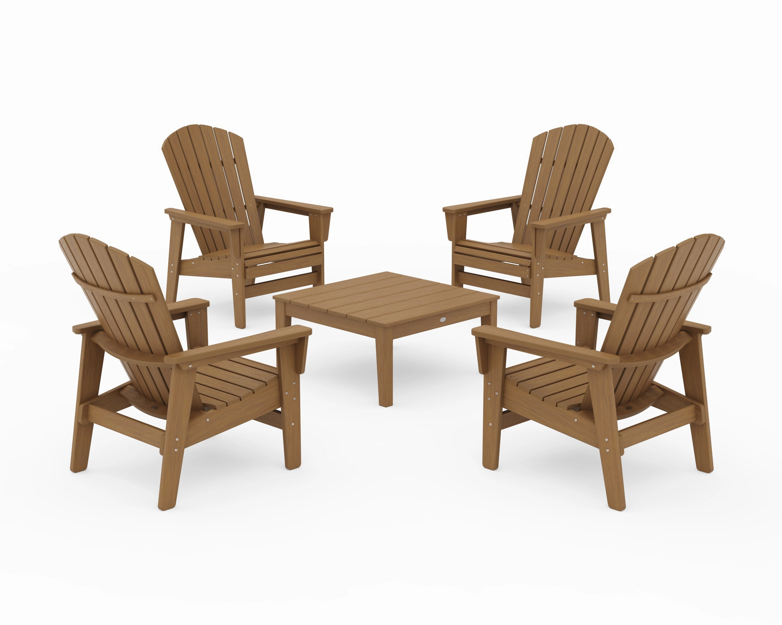 5-Piece Nautical Grand Upright Adirondack Chair Conversation Group