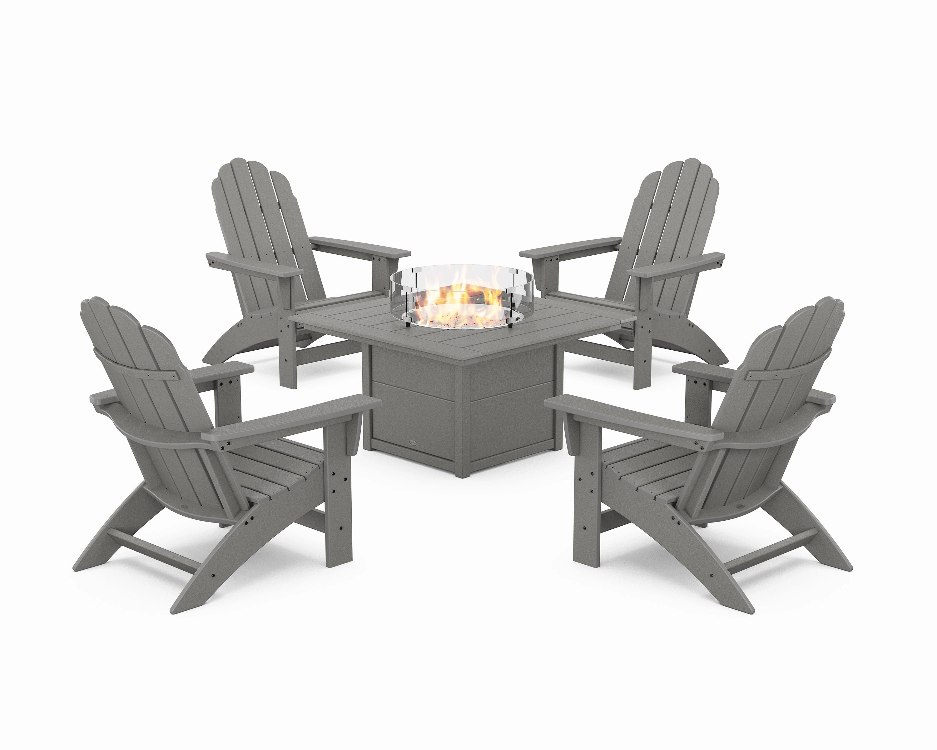 5-Piece Vineyard Grand Adirondack Conversation Set with Fire Pit Table chairs,dining chairs,home seating