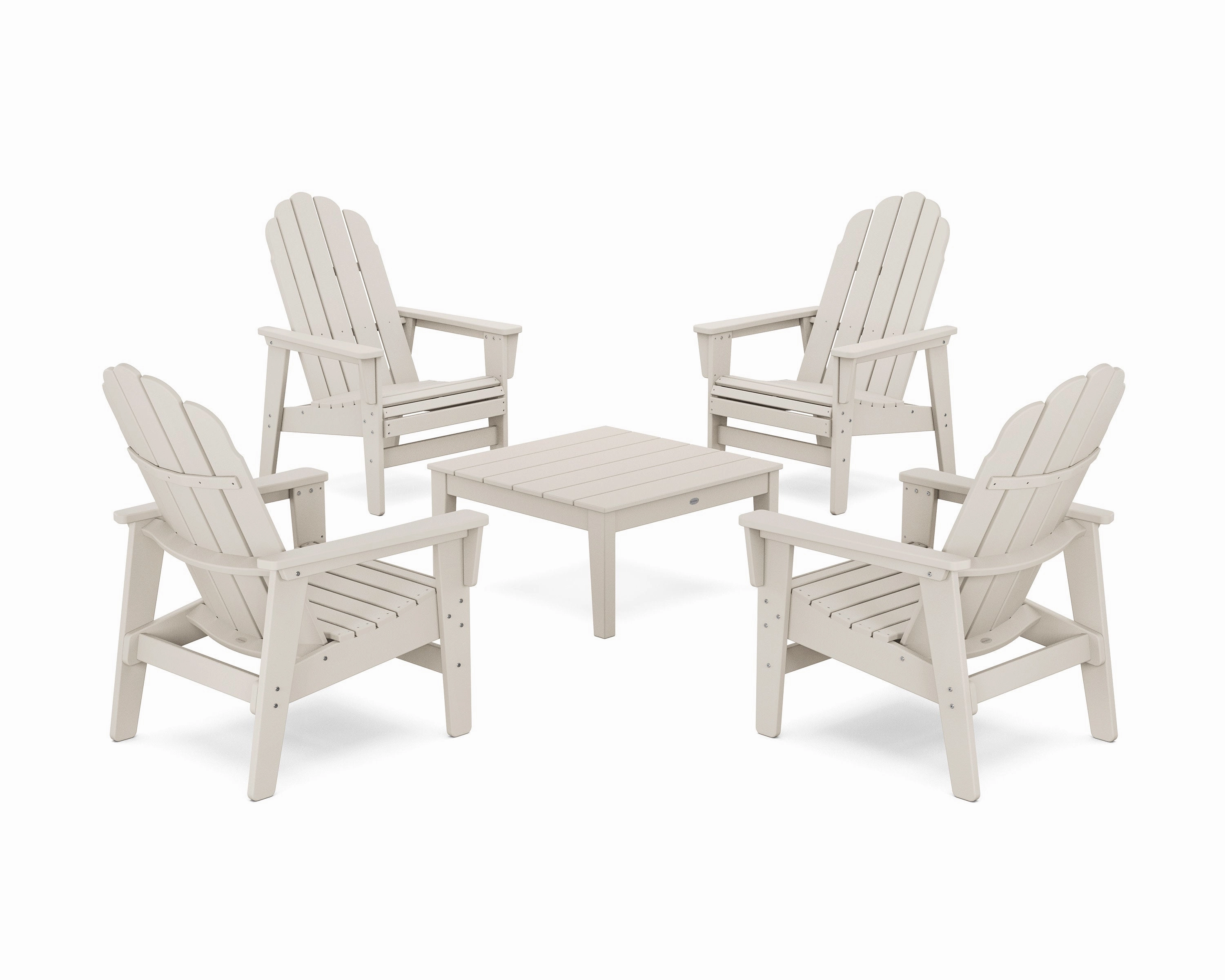 5-Piece Vineyard Grand Upright Adirondack Chair Conversation Group