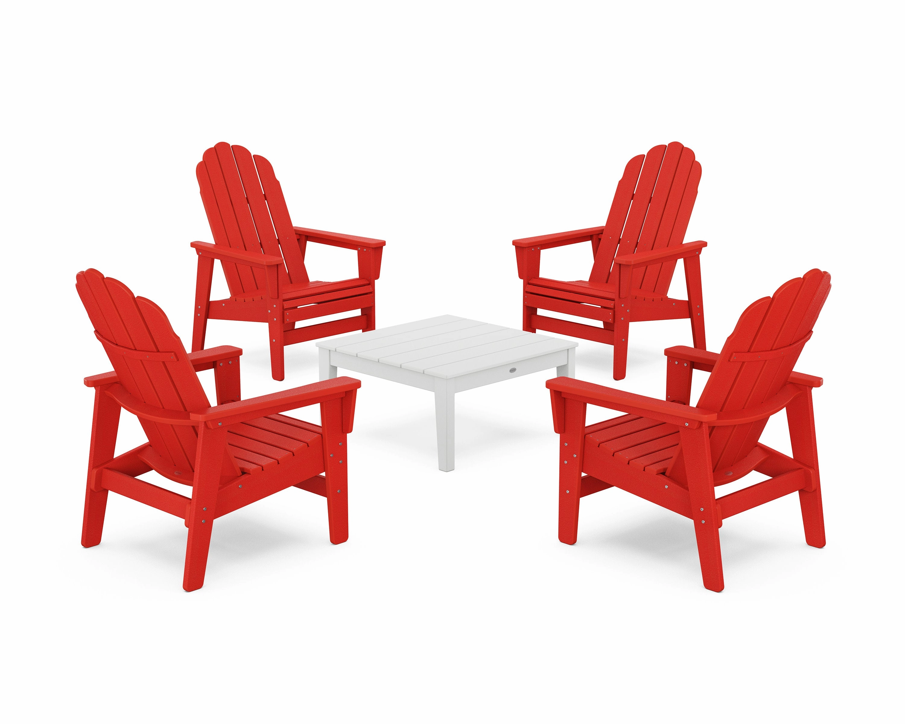 5-Piece Vineyard Grand Upright Adirondack Chair Conversation Group