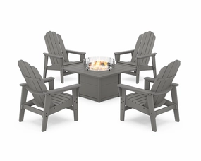 5-Piece Vineyard Grand Upright Adirondack Conversation Set with Fire Pit Table chairs,dining chairs,home seating
