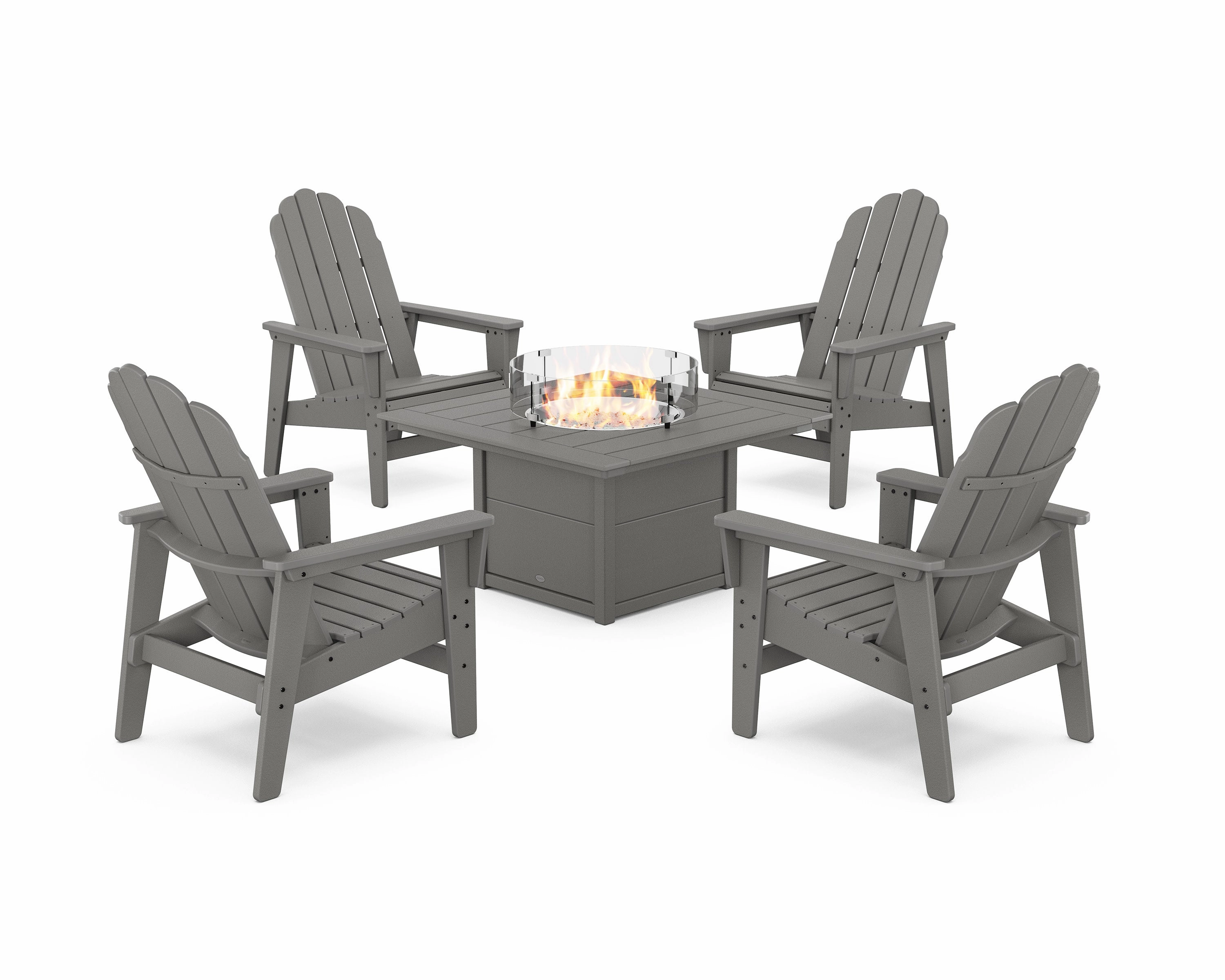 5-Piece Vineyard Grand Upright Adirondack Conversation Set with Fire Pit Table chairs,dining chairs,home seating