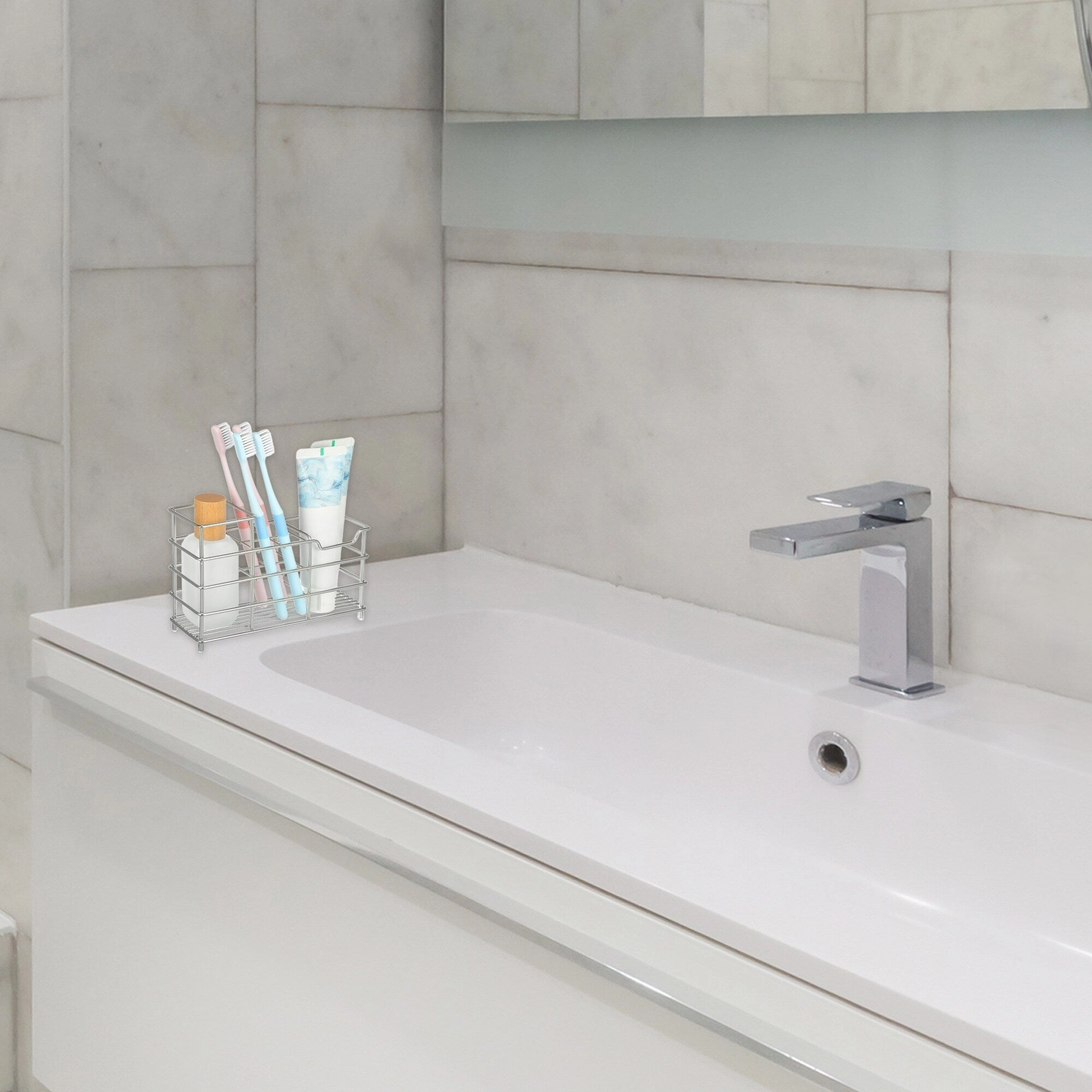 6 Slots 304 Stainless Steel Toothbrush Holder, Toothpaste Holder Stand, Bathroom Kitchen Accessories