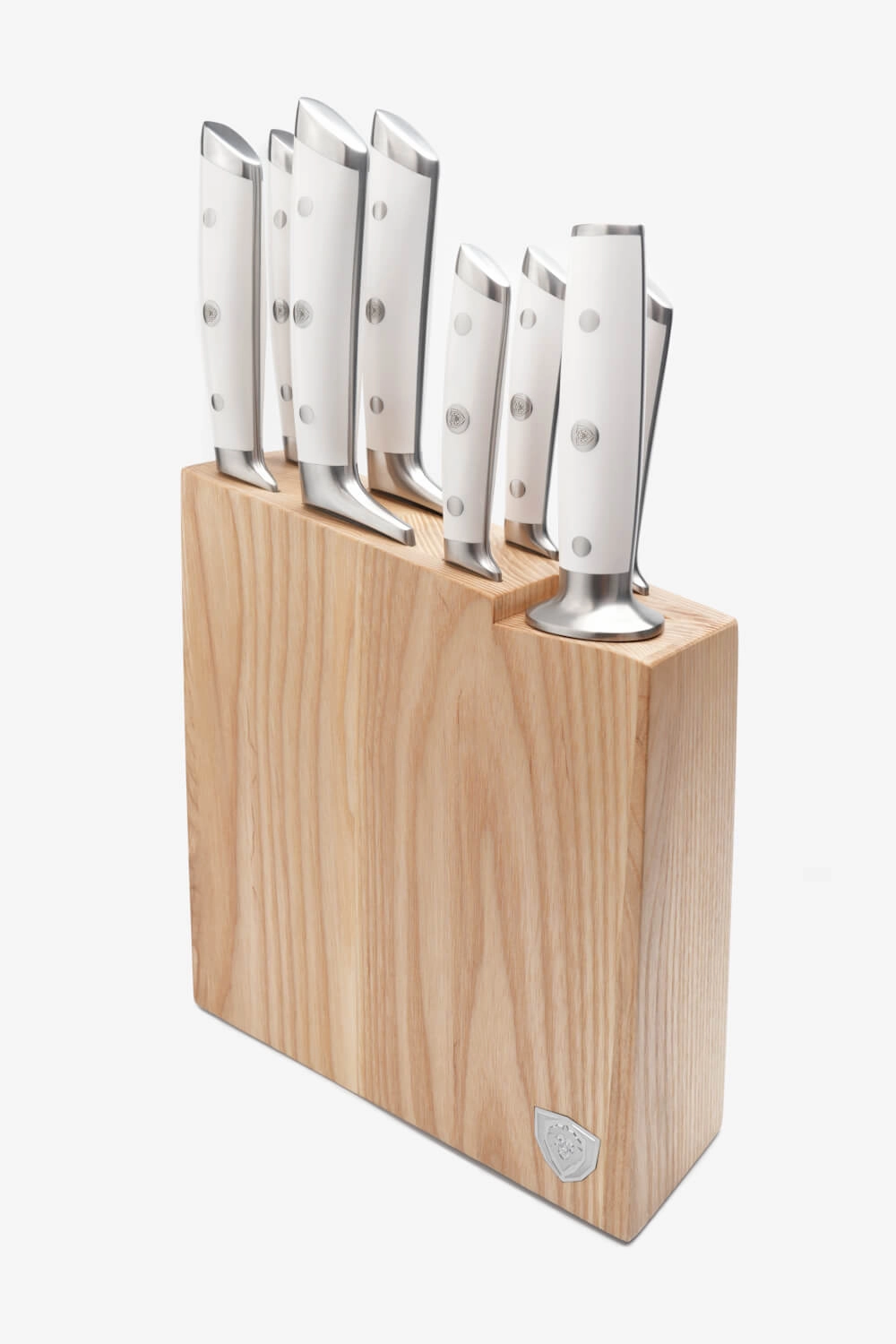 8-Piece Knife Block Set White | Gladiator Series | Knives NSF Certified | Dalstrong 