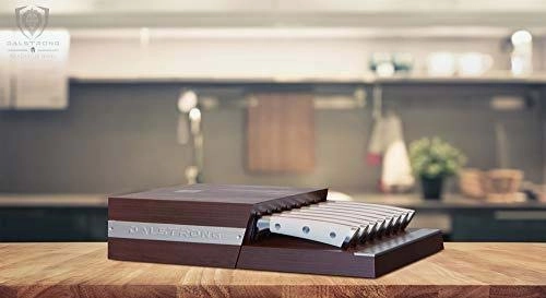 8-Piece Steak Knife Set | White ABS Handles with Storage Block | Gladiator Series | Knives NSF Certified | Dalstrong 