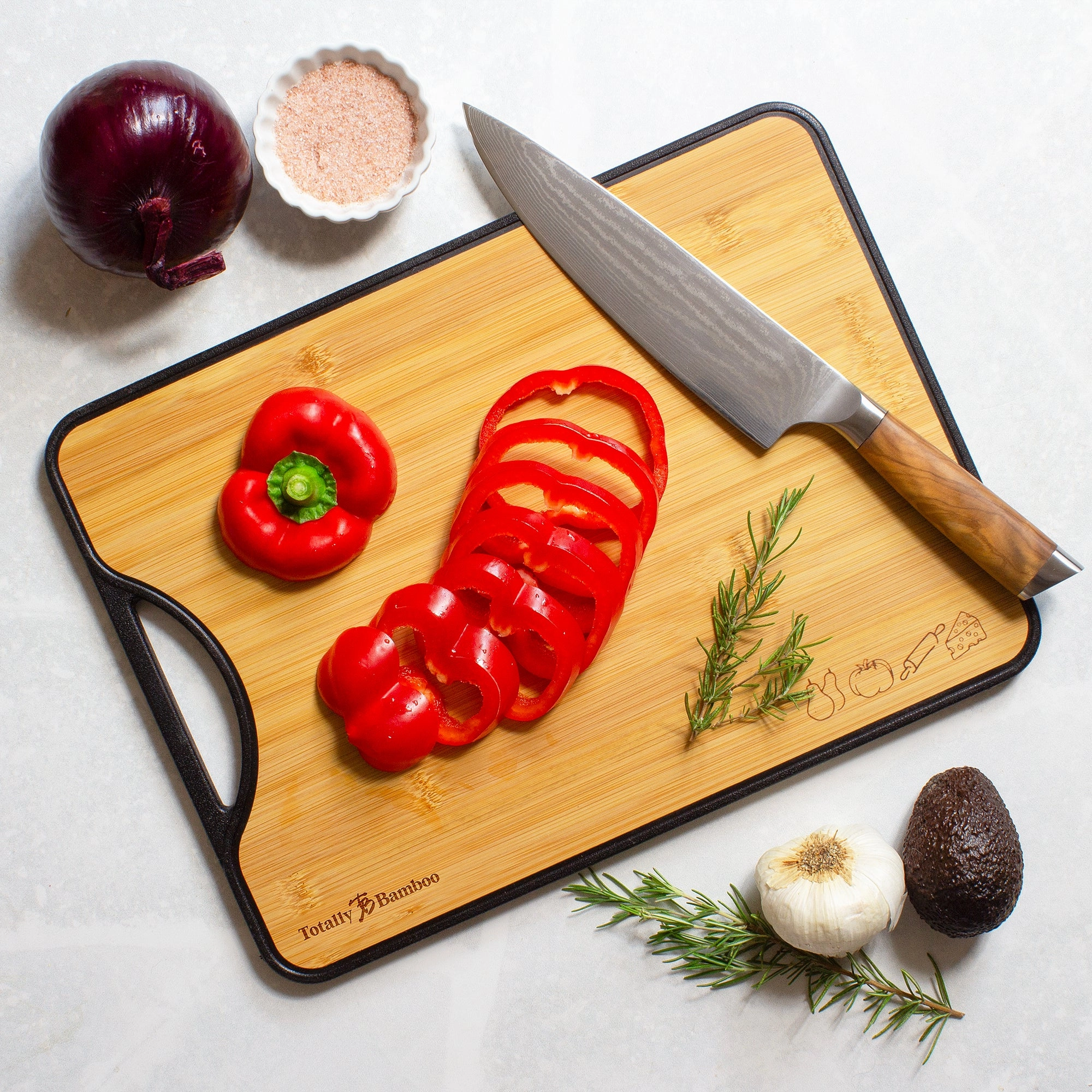 "Poly-Boo" Reversible Bamboo/Plastic Cutting Board