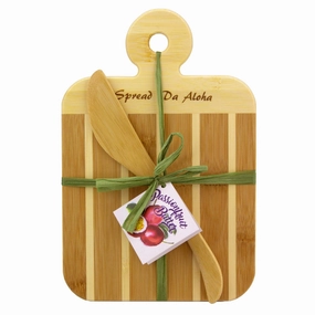 "Spread Da Aloha" Serving Board with Spreader Knife Set cutting board,chopping board,kitchen tools